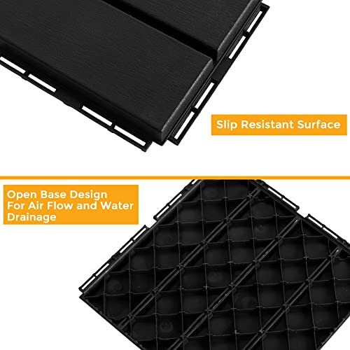 27pcs Deck Patio Tile Interlocking Wood Flooring Pavers Tiles Outdoor 12”x 12”