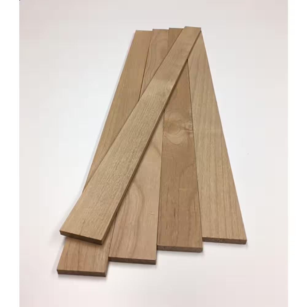1/4 In. X 1.5 In. X 4 Ft. Alder S4S Hardwood Hobby Board (5-Pack)