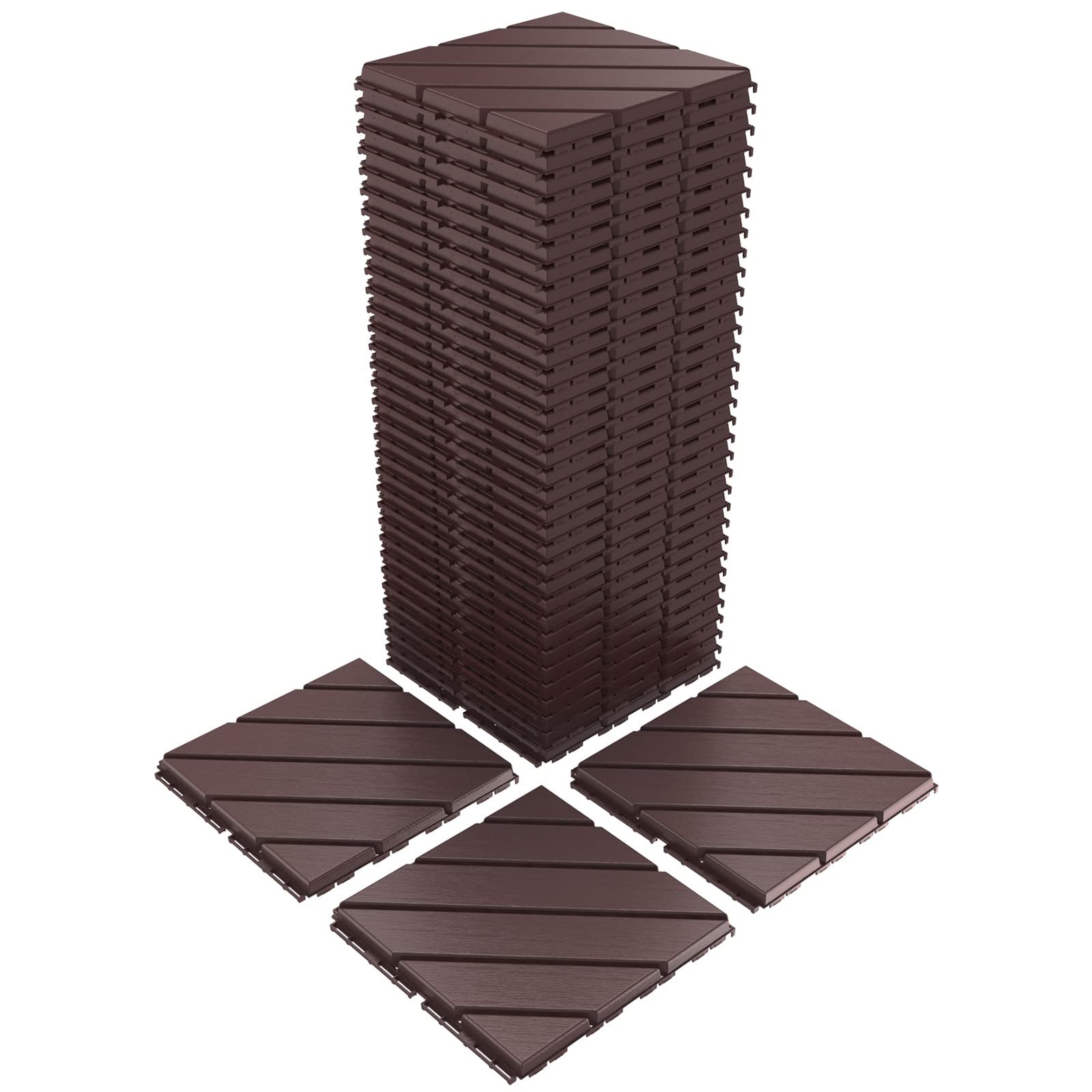 VANCASTLE 36 Pack Interlocking Deck Tiles, 12″x12″ Patio Pavers, Heavy Duty