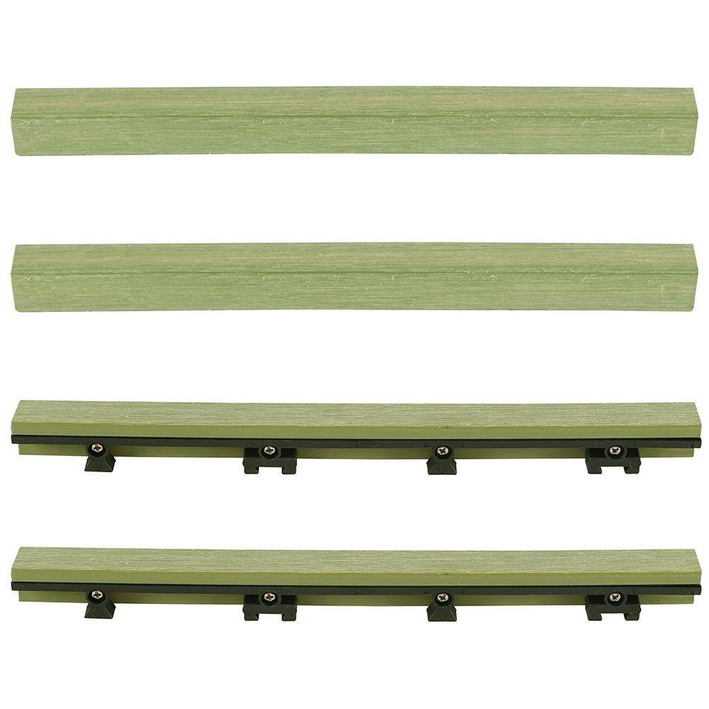 1/12 Ft. X 1 Ft. Quick Deck Composite Deck Tile Straight Trim in Irish Green (4-