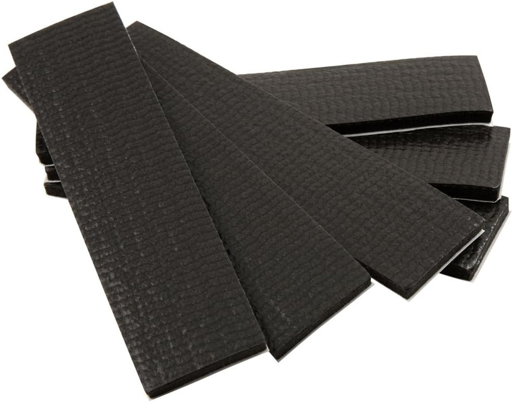 Self-Stick Non-Slip Surface Grip Pads – (6 pieces), 1″ x 4″ Strip – Black –
