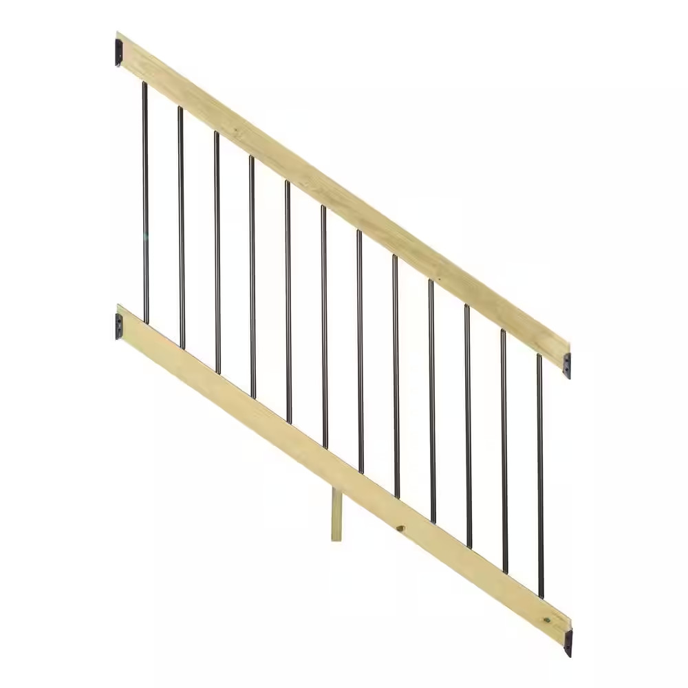 36 In. H X 70 In. W Pressure-Treated Southern Yellow Pine Wood Deck Stair Railin