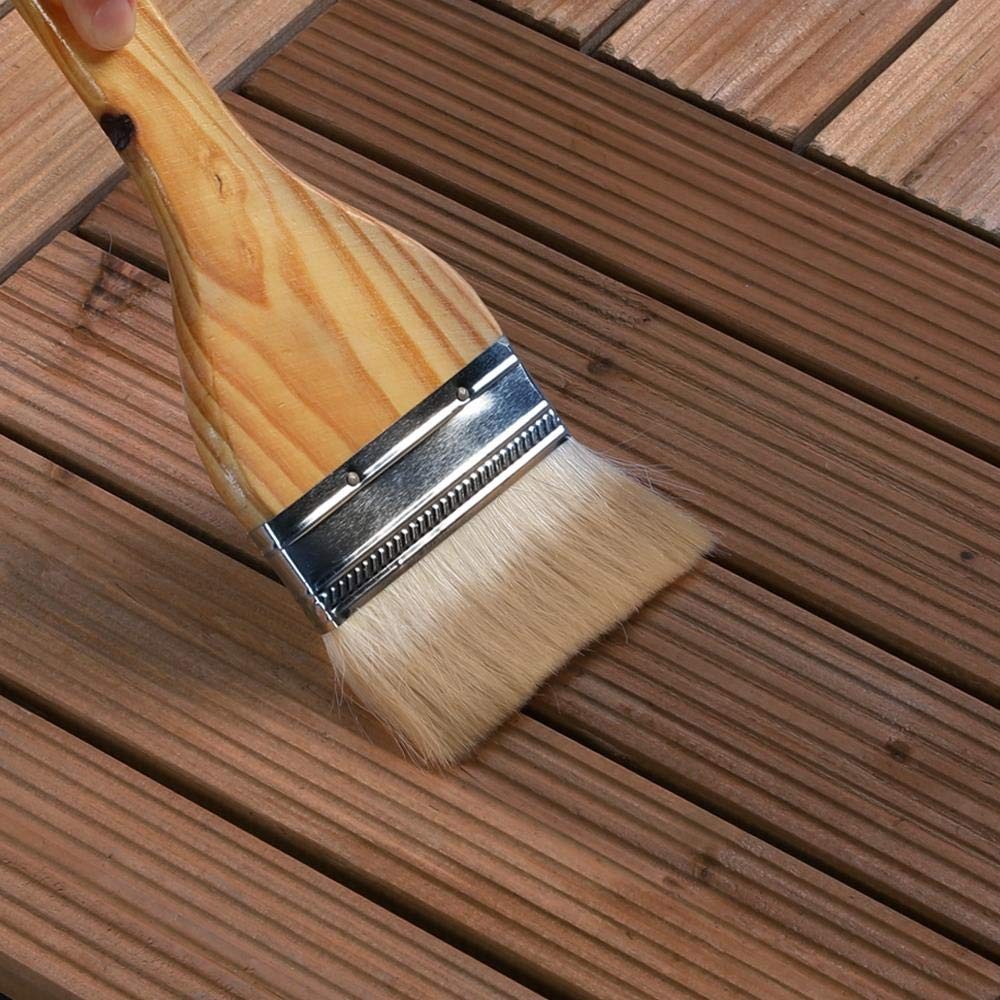 22pcs Wood Floor Tiles Interlocking Decking Patio Tiles Garden Balcony Floor