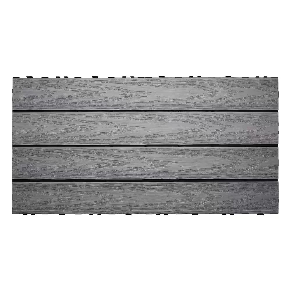 UltraShield Naturale 1×2 Composite Deck Tile Westminster Gray 20 Sq Ft Box