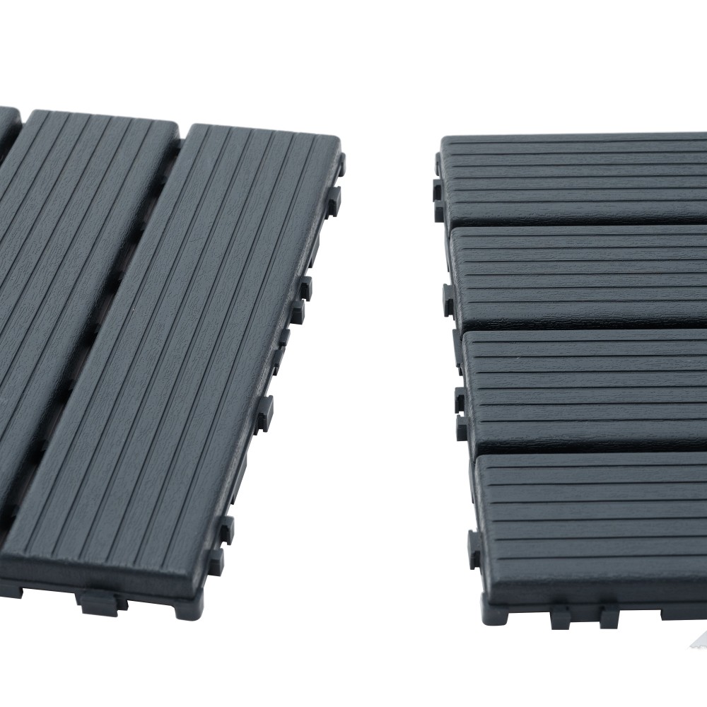 44Pcs Plastic Interlocking Deck Tiles Patio Deck Tiles,12″x12″ Square Waterproof