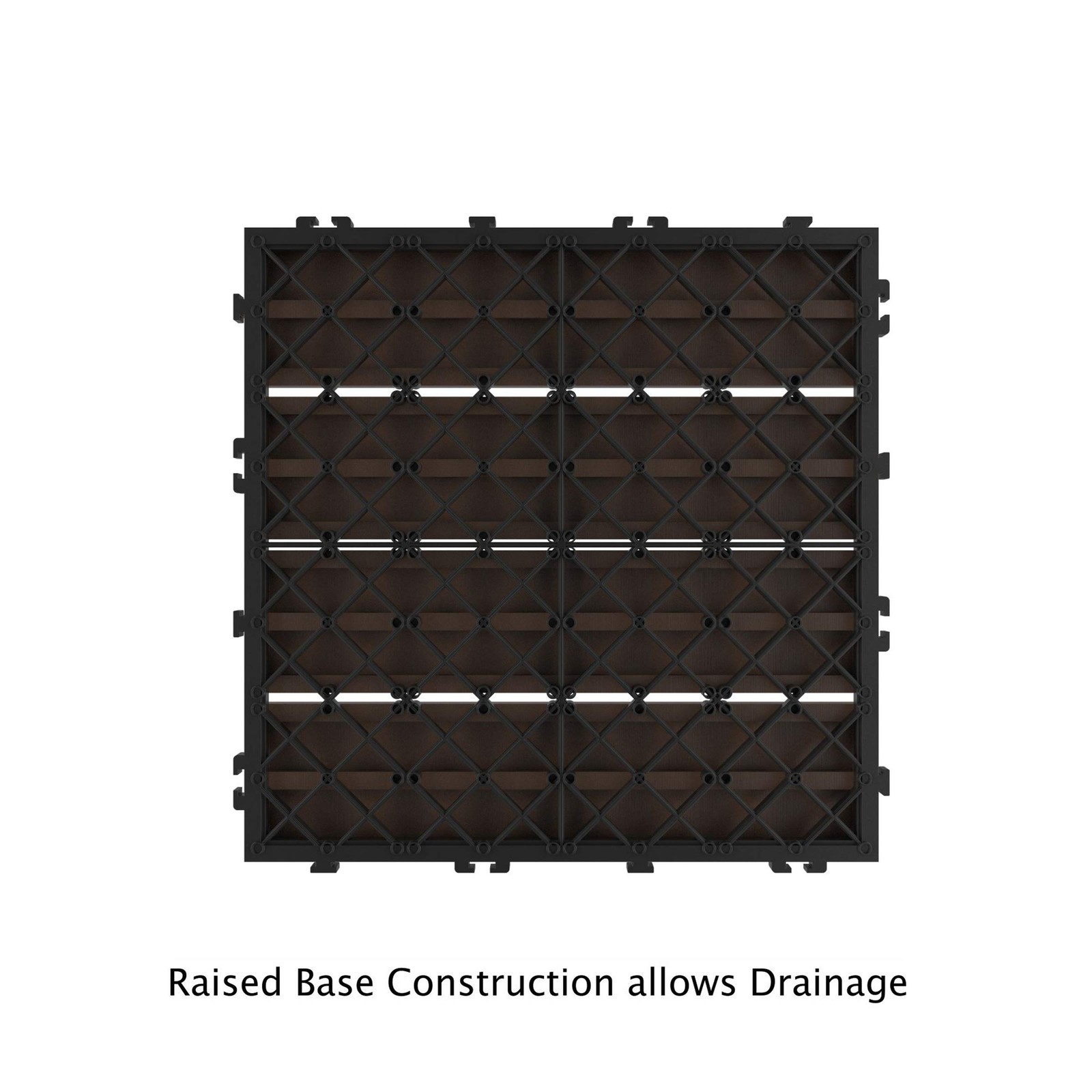 Interlocking Deck Tiles – 6-Pack Composite Outdoor Flooring for Patio, Balcony