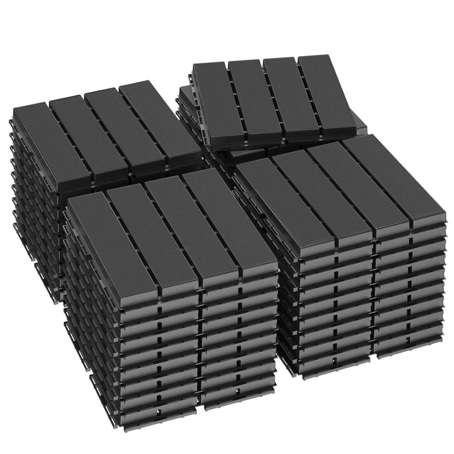 Plastic Decking Tiles for Porch, Backyard – 36 Pack