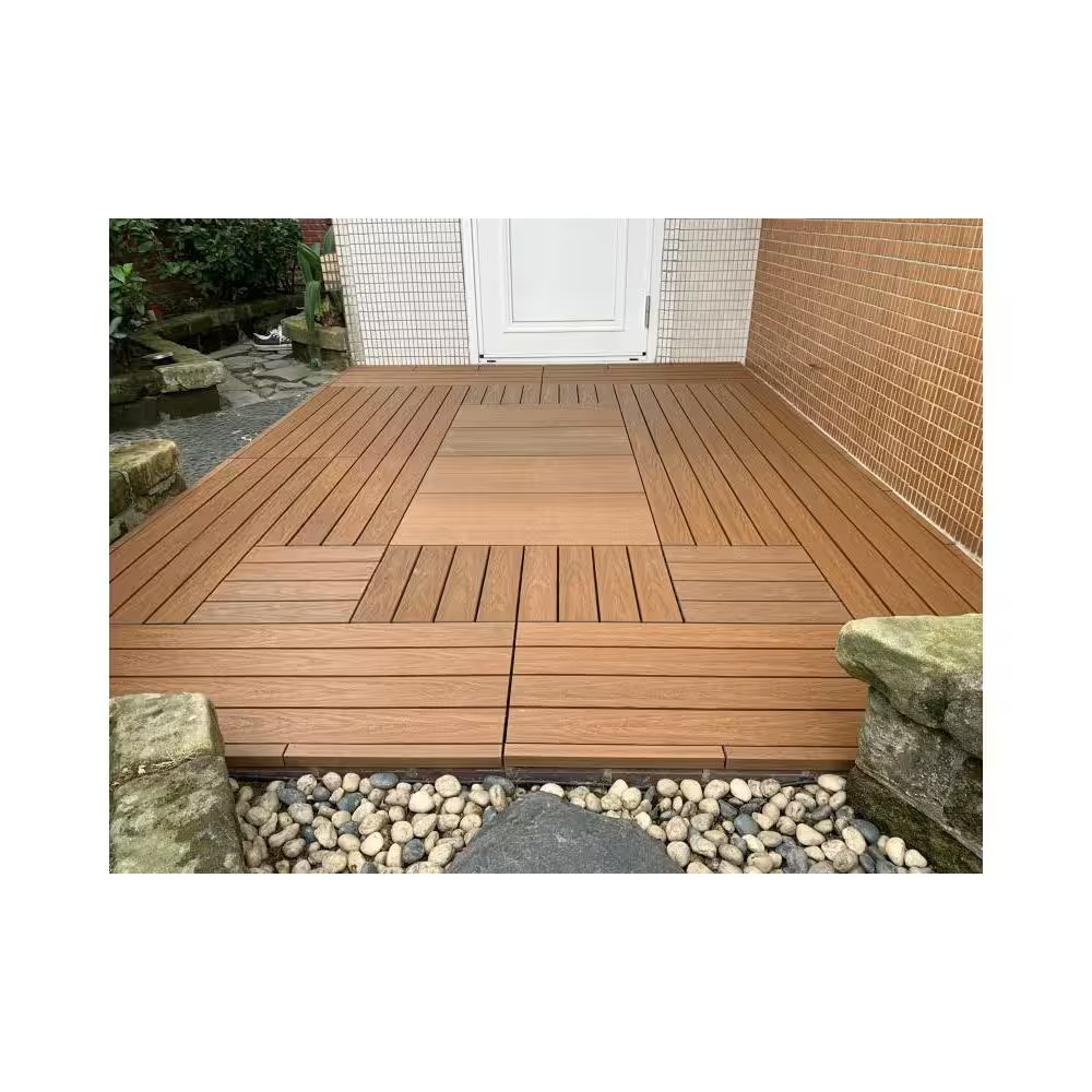 1/12 Ft. X 1 Ft. Quick Deck Composite Deck Tile outside Corner Trim in Peruvian