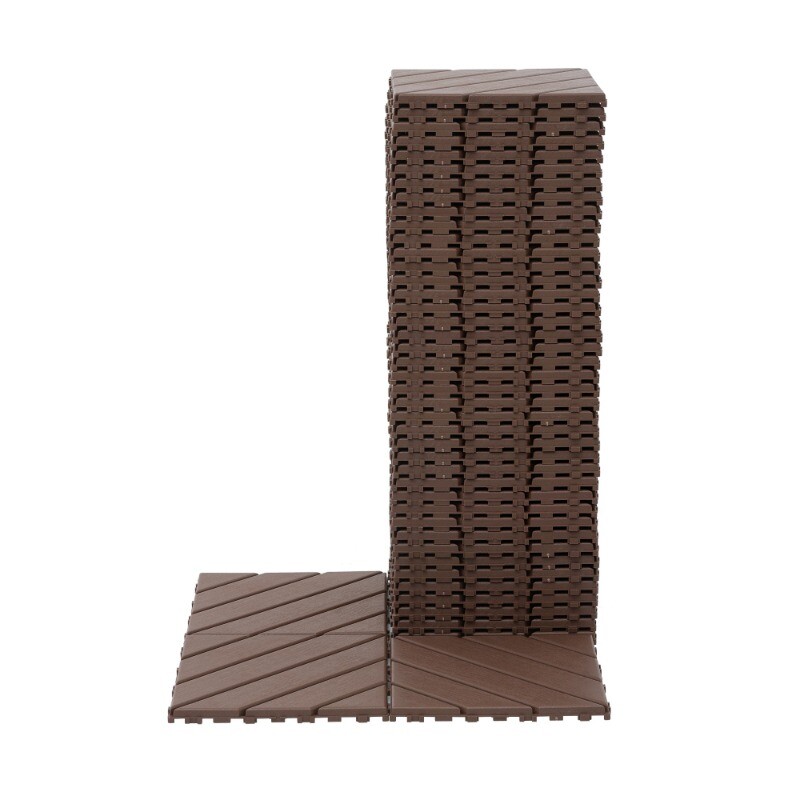 44 Pcs Plastic Interlocking Deck Tiles 12″x12″ Patio Deck Tile Waterproof Pavers