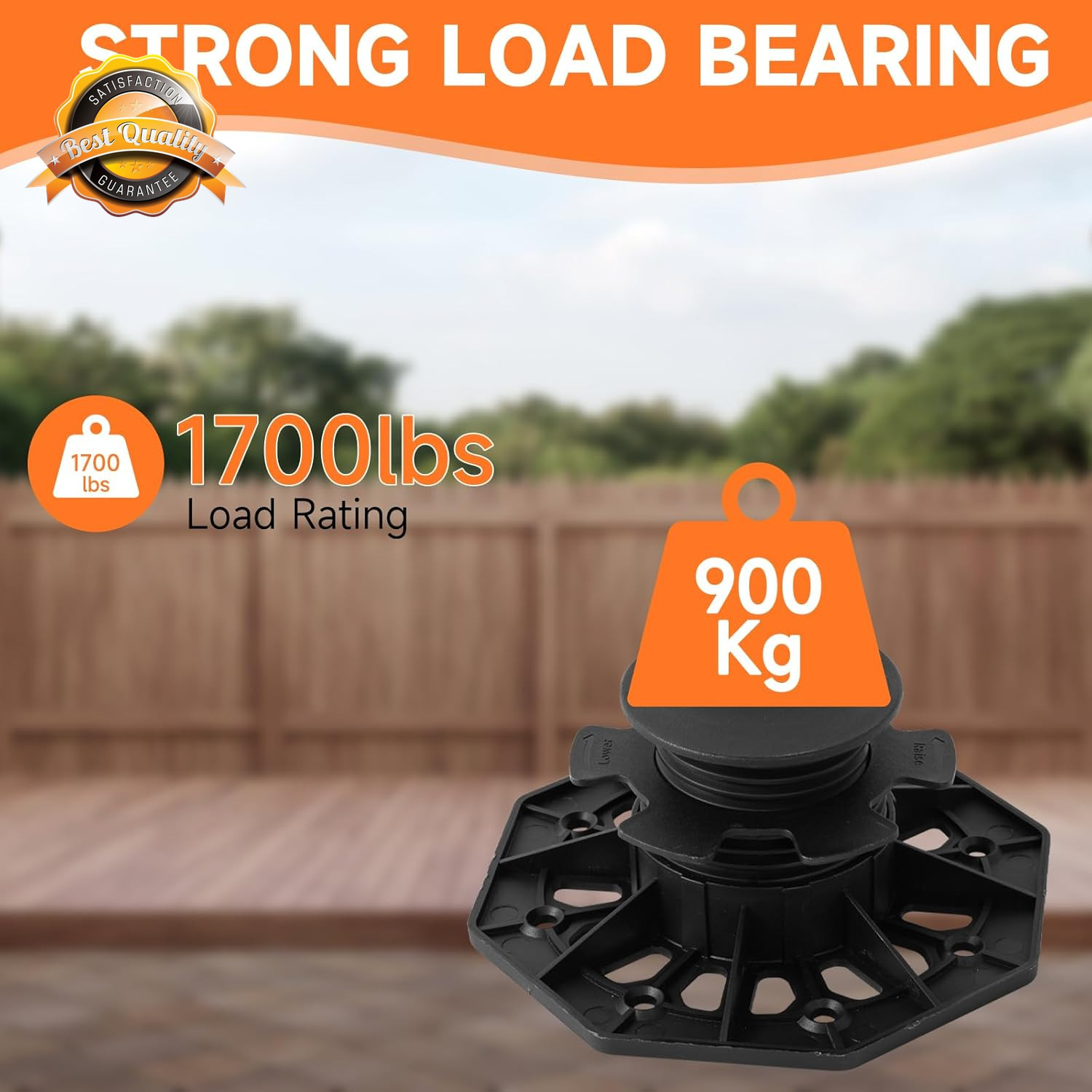 24 Pack Adjustable Deck Support Pedestal 1-3/16 to 2-3/4 In Height