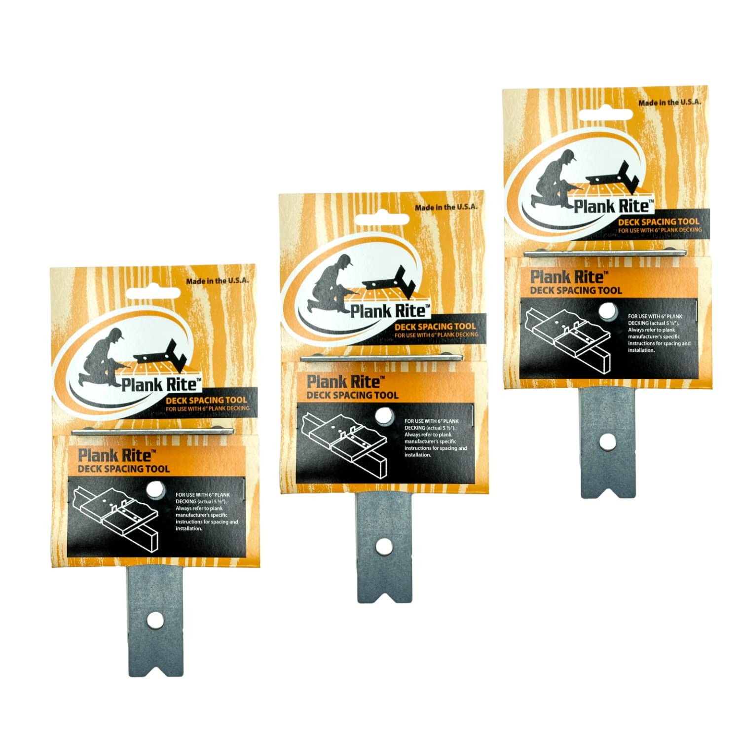 Steel Deck Spacing and Fastening Tool 3 Pack for Use with 5-1/2 Inch Boards |