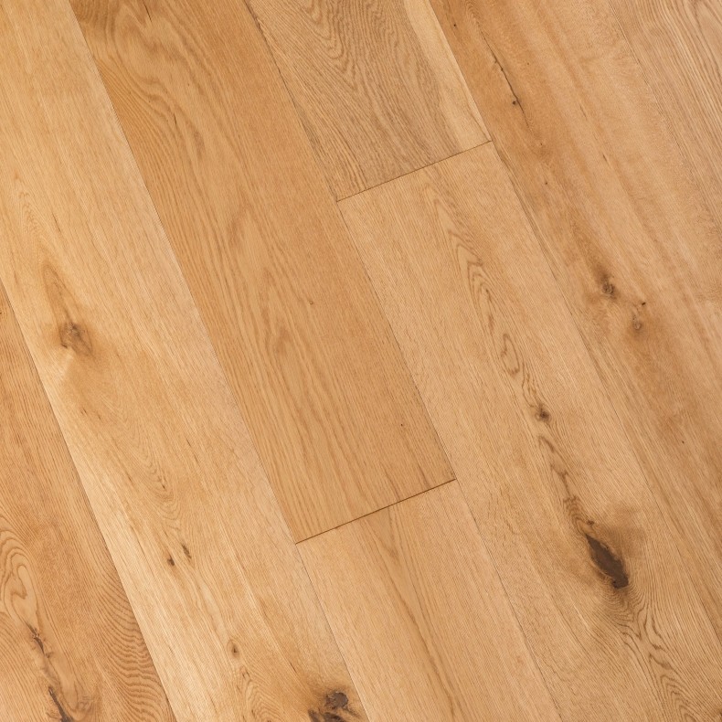 Wide Plank French Oak Wood Flooring, Natural, Prefinished Engineered, Sample