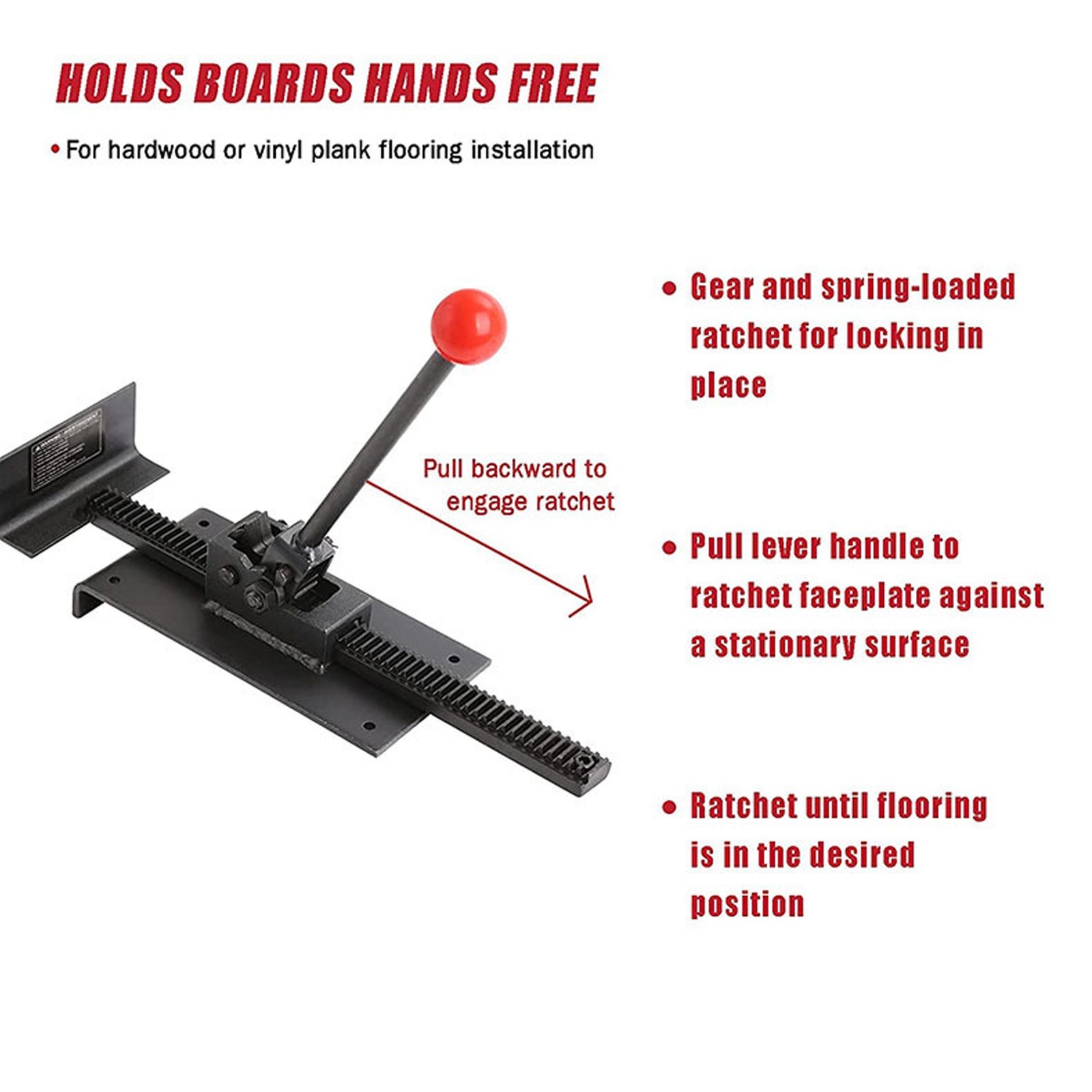 Ratcheting Hardwood Flooring Plank Jack Laminate Flooring Installation Jack Tool