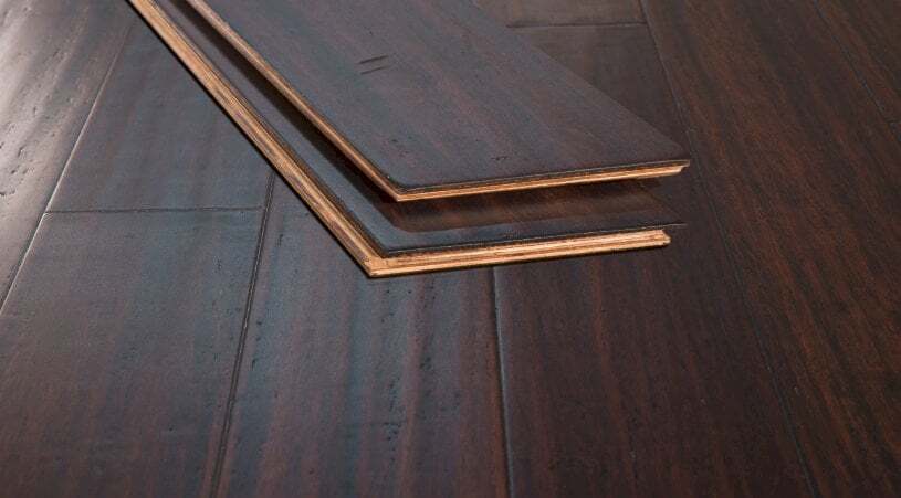 8″ Sample Piece – Ambient® Java Handscraped XtraWide Click Bamboo Flooring