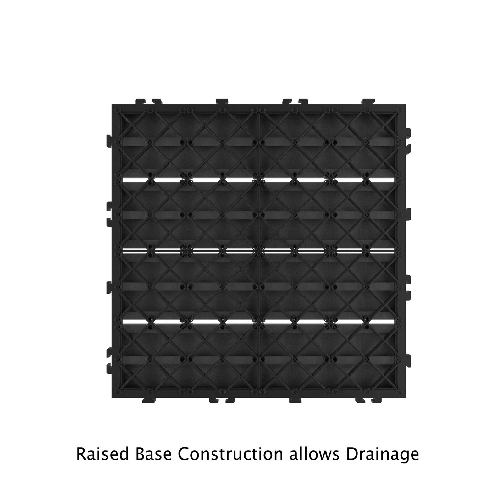 Interlocking Deck Tiles – 6-Pack Wood Plastic Composite Patio Tiles – Outdoor…