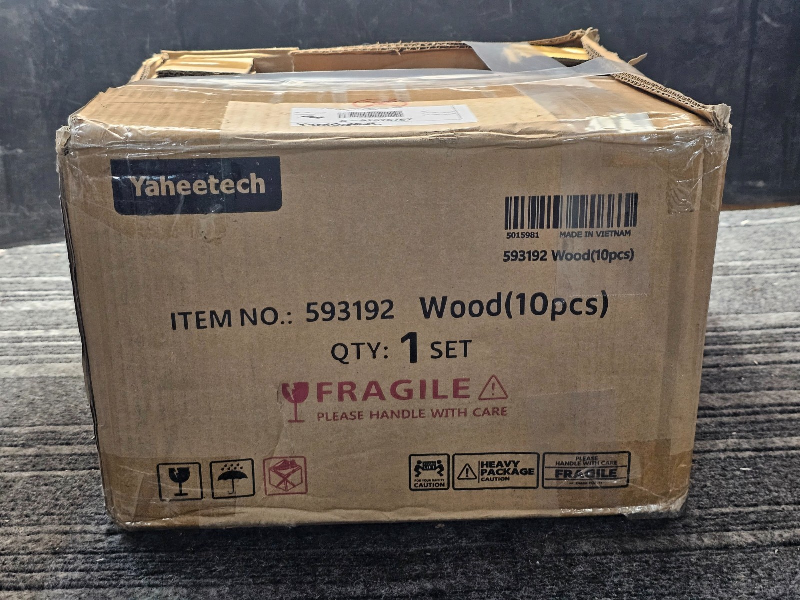 (QTY 10)Yaheetech 12 × 12 in Wooden Interlocking Flooring Tiles for Patio Garden