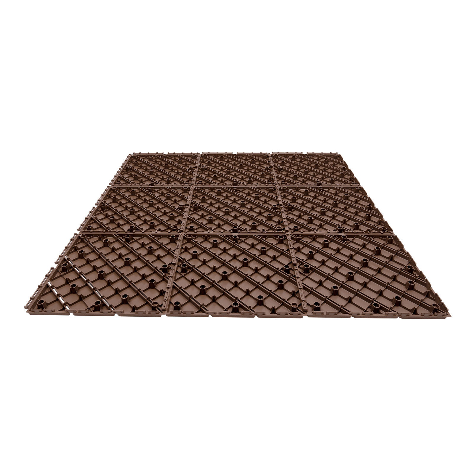 27 PACK Plastic Interlocking Deck Tiles Outdoor Patio Flooring Coffee 12″x12″.