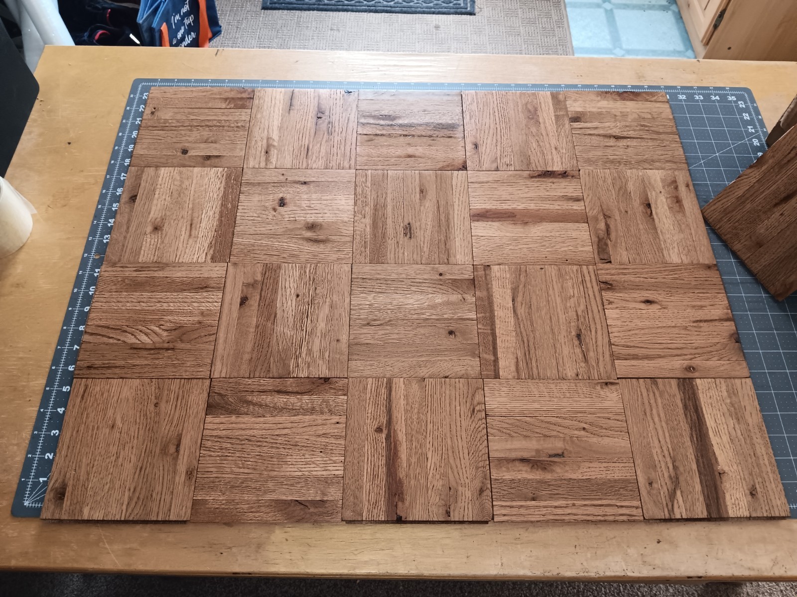20 pack = 5 square feet COLOR TILE HONEY TAVERN Red Oak Parquet Floor Tiles NEW