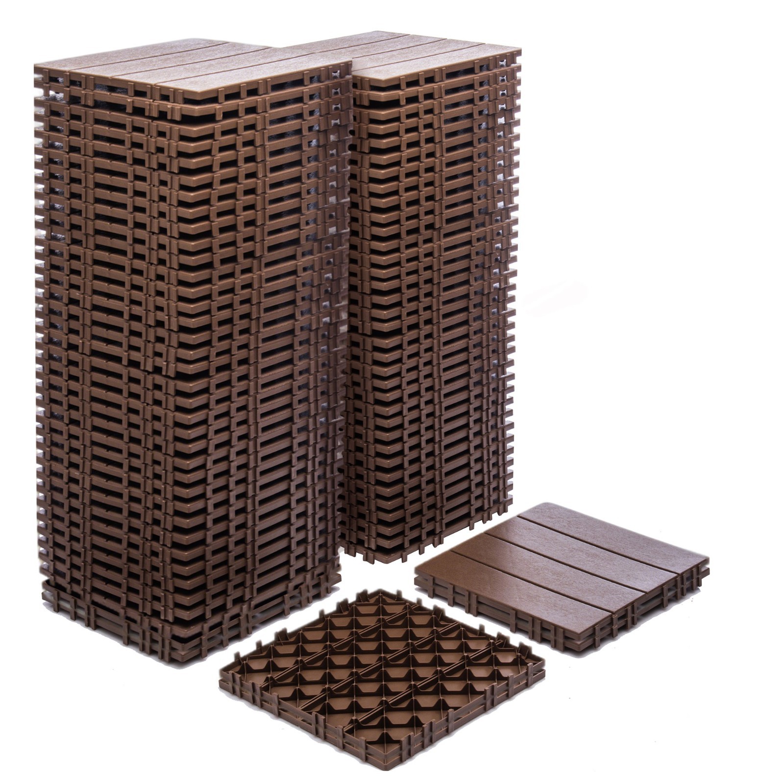68 Pack Interlocking Deck Tiles 11.42″ Waterproof All-Weather Indoor Outdoor Pat