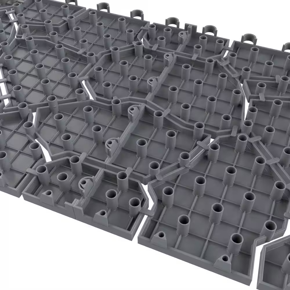 Interlocking Polypropylene Flooring Tile Weather Resistant Patio Deck Tiles 6Set