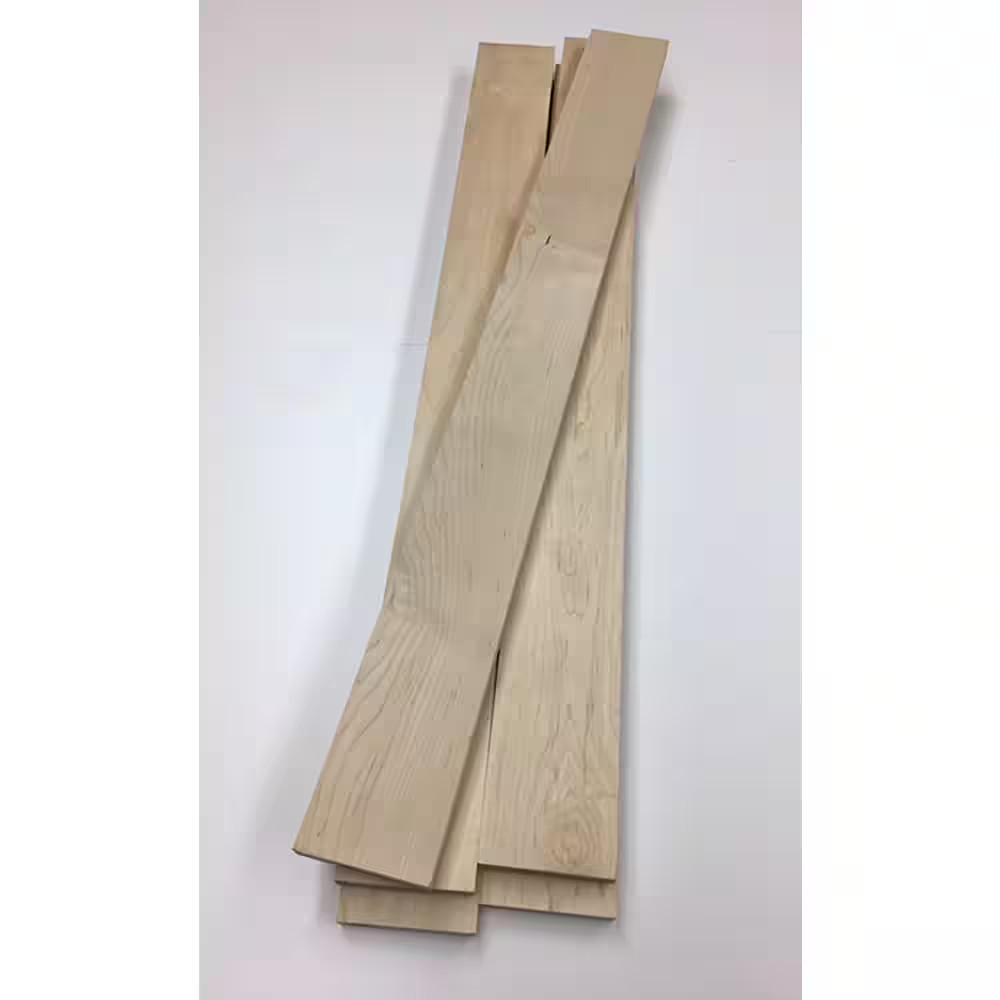 1 In. X 4 In. X 4 Ft. Maple S4S Hardwood Board (5-Pack)