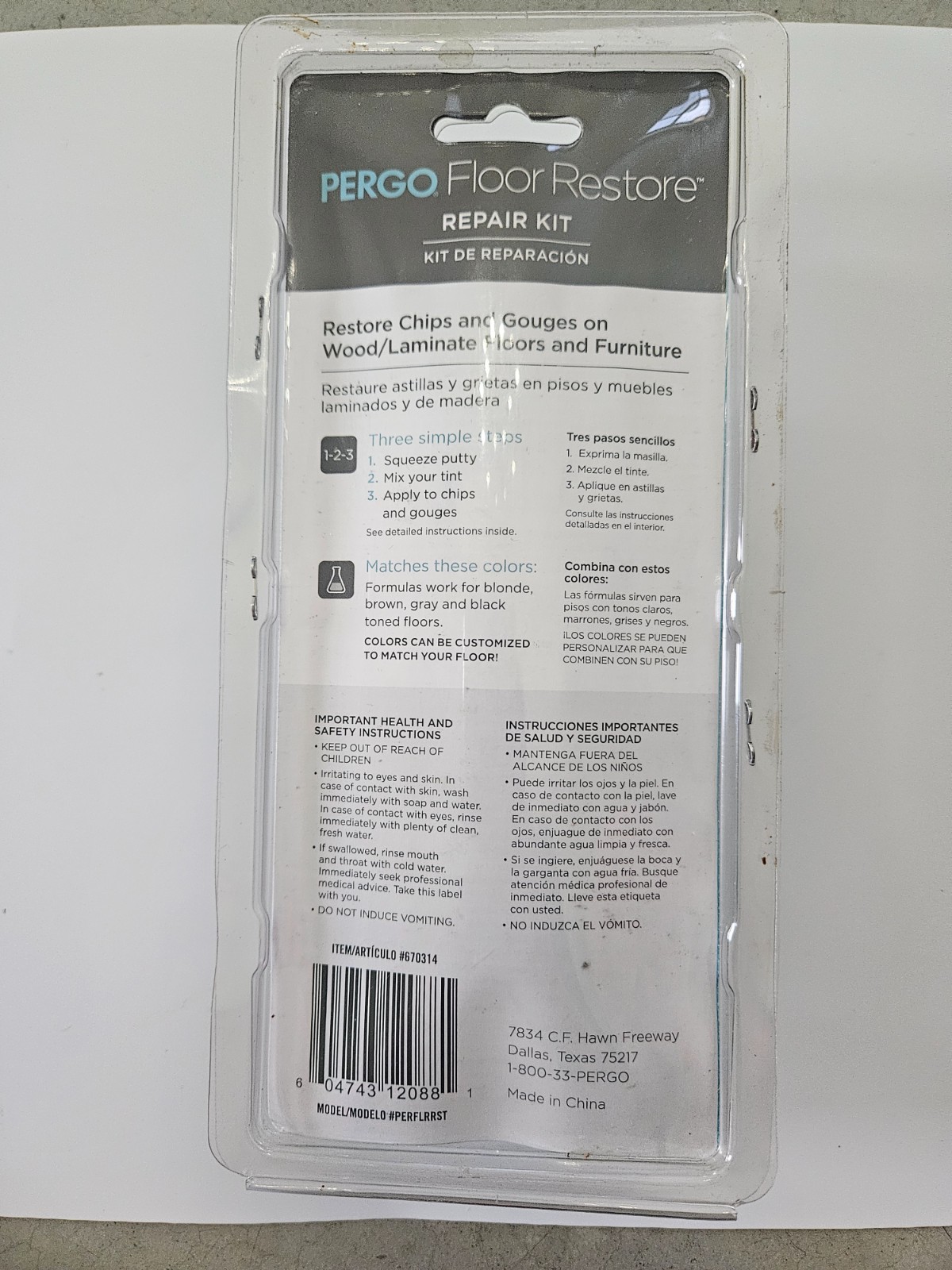 Pergo 670314 Furniture, Wood & Laminate Floor Restore Repair Kit NEW