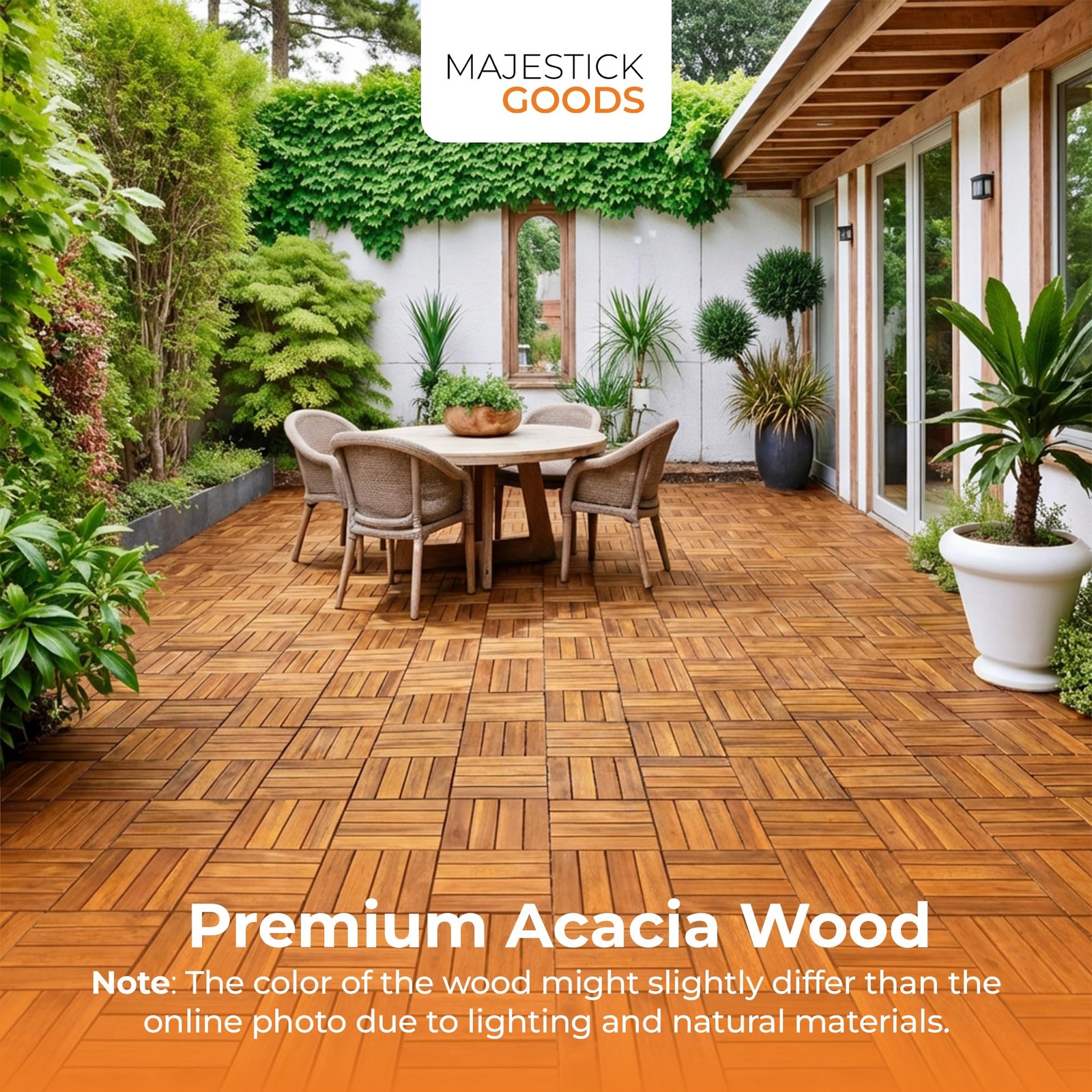 Interlocking Slat Deck Tiles, Acacia Wood Interlocking Deck Tiles – Easy Inst…