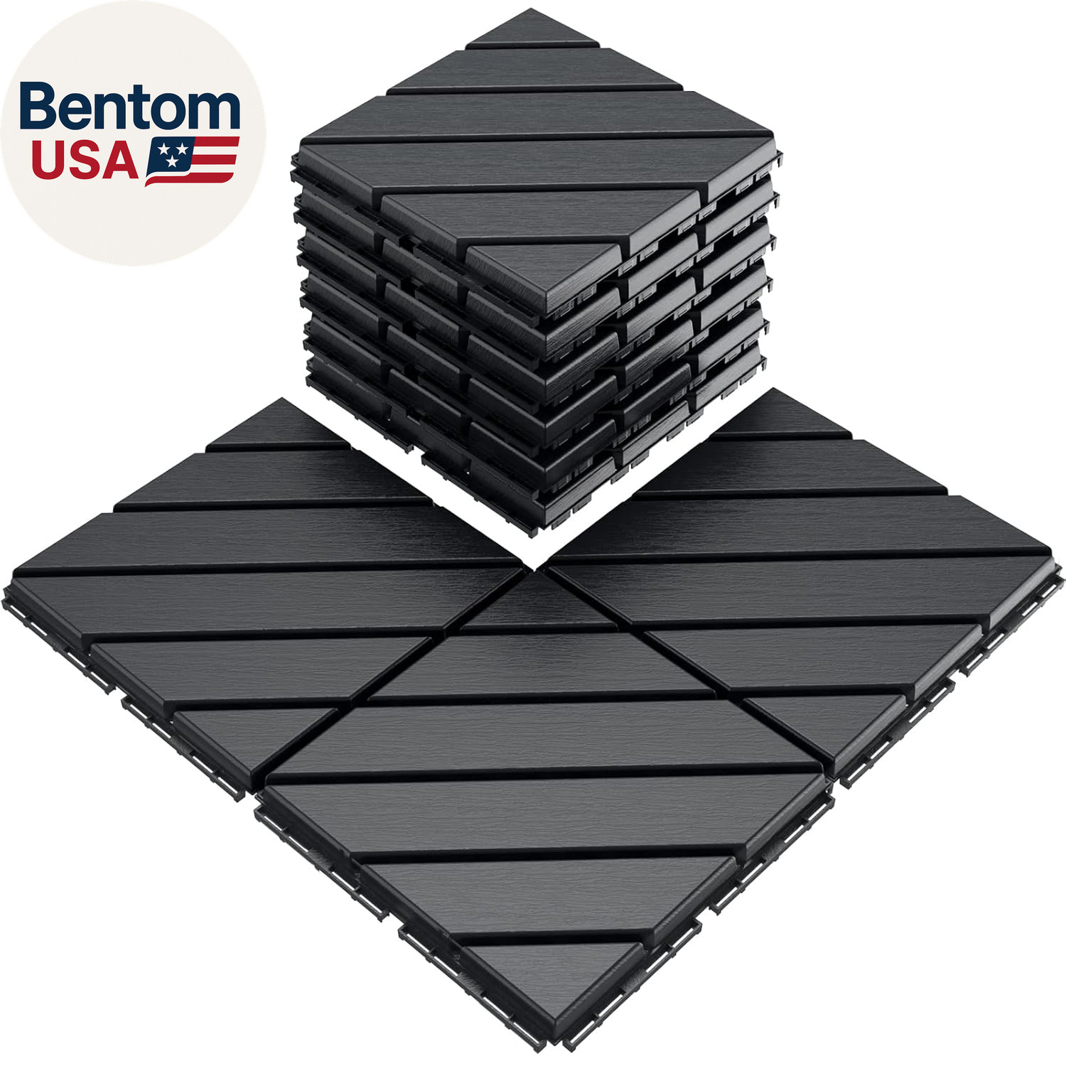 9 Pack Interlocking Deck Tiles, 12″X12″ Patio Pavers, Heavy Duty Plastic Outdoor