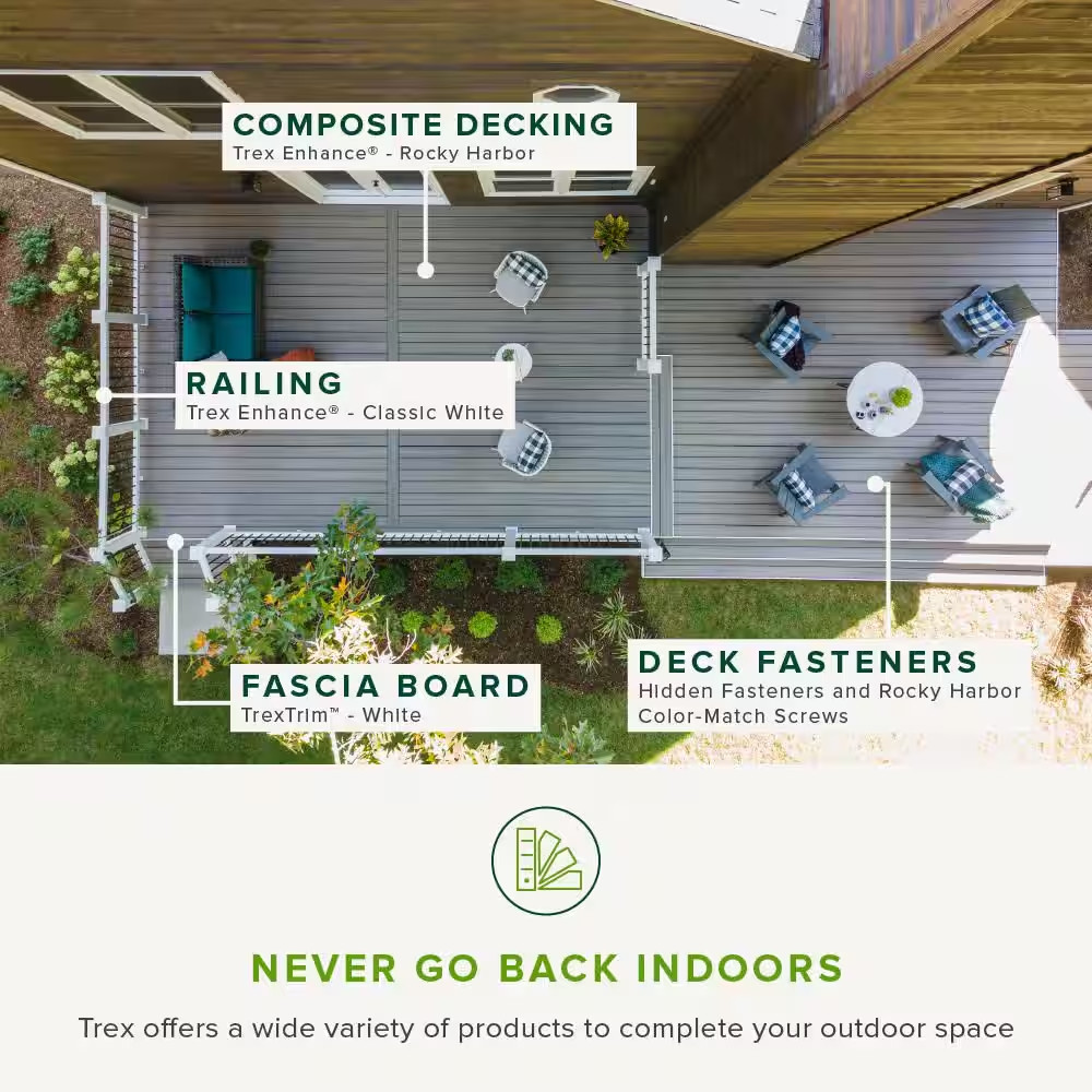Enhance Naturals 1 In. X 6 In. X 16 Ft. Rocky Harbor Grooved Edge Composite Deck