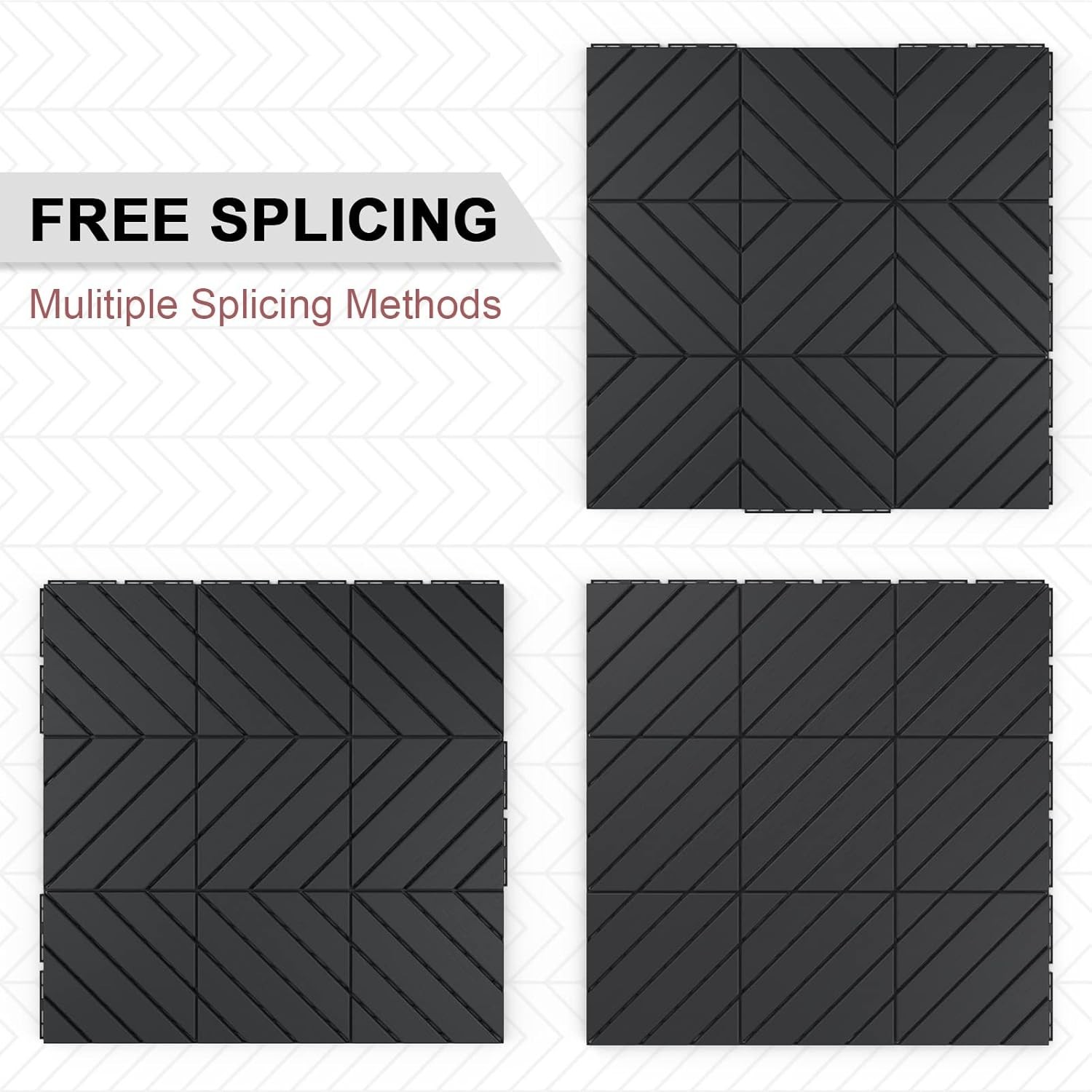 36 Pack Interlocking Deck Tiles, 12″x12″ Patio Pavers, Heavy Duty Plastic Outdo