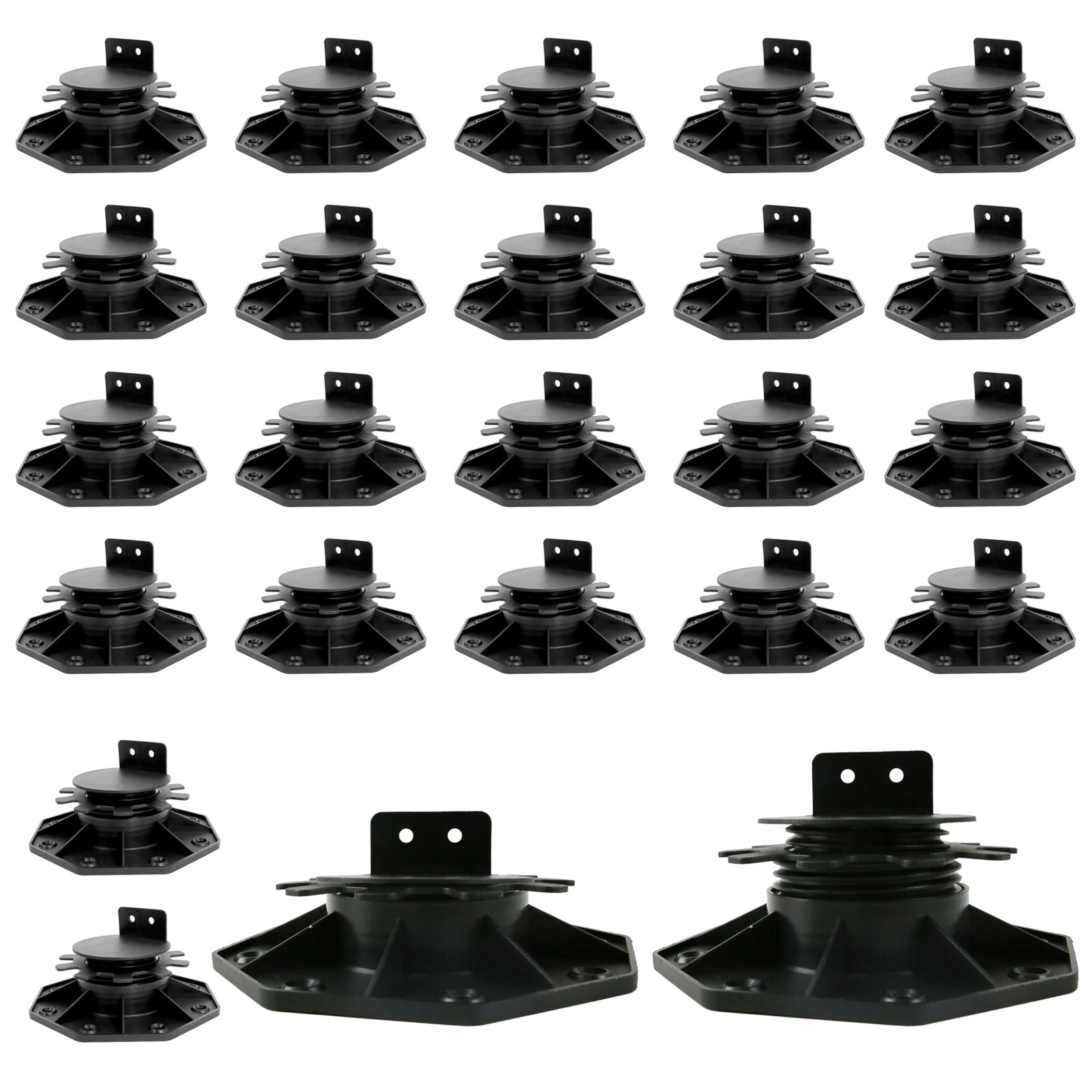 10PCS Adjustable Deck Support Pedestal Blocks 13/16″ to 23/8″