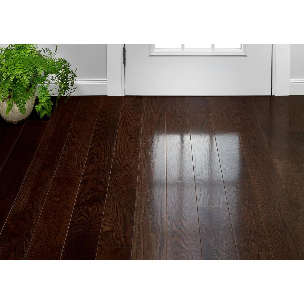 Plano Mocha Oak 3/4 In. T X 5 In. W Smooth Solid Hardwood Flooring (23.5 Sq.Ft./