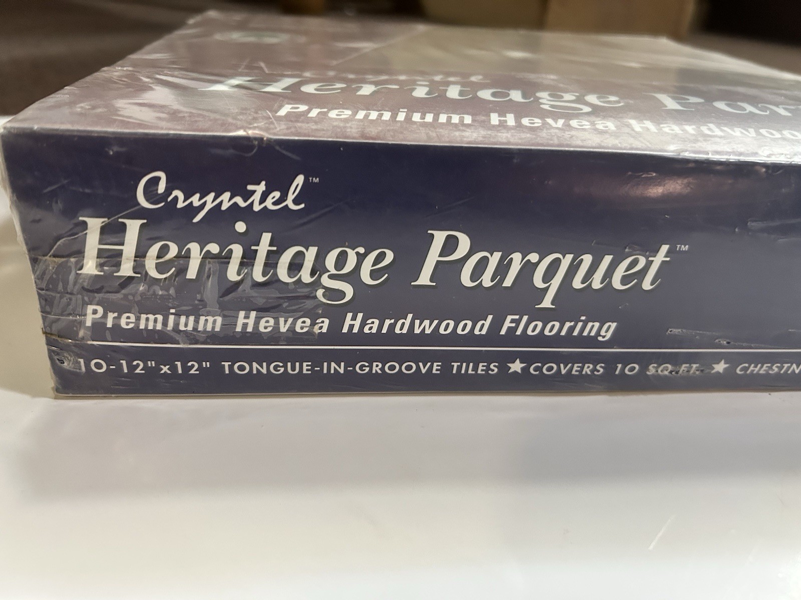 Cryntel 12×12 CHESNUT Hevea Parquet Tile Flooring (10 Tiles/Package) NEW!