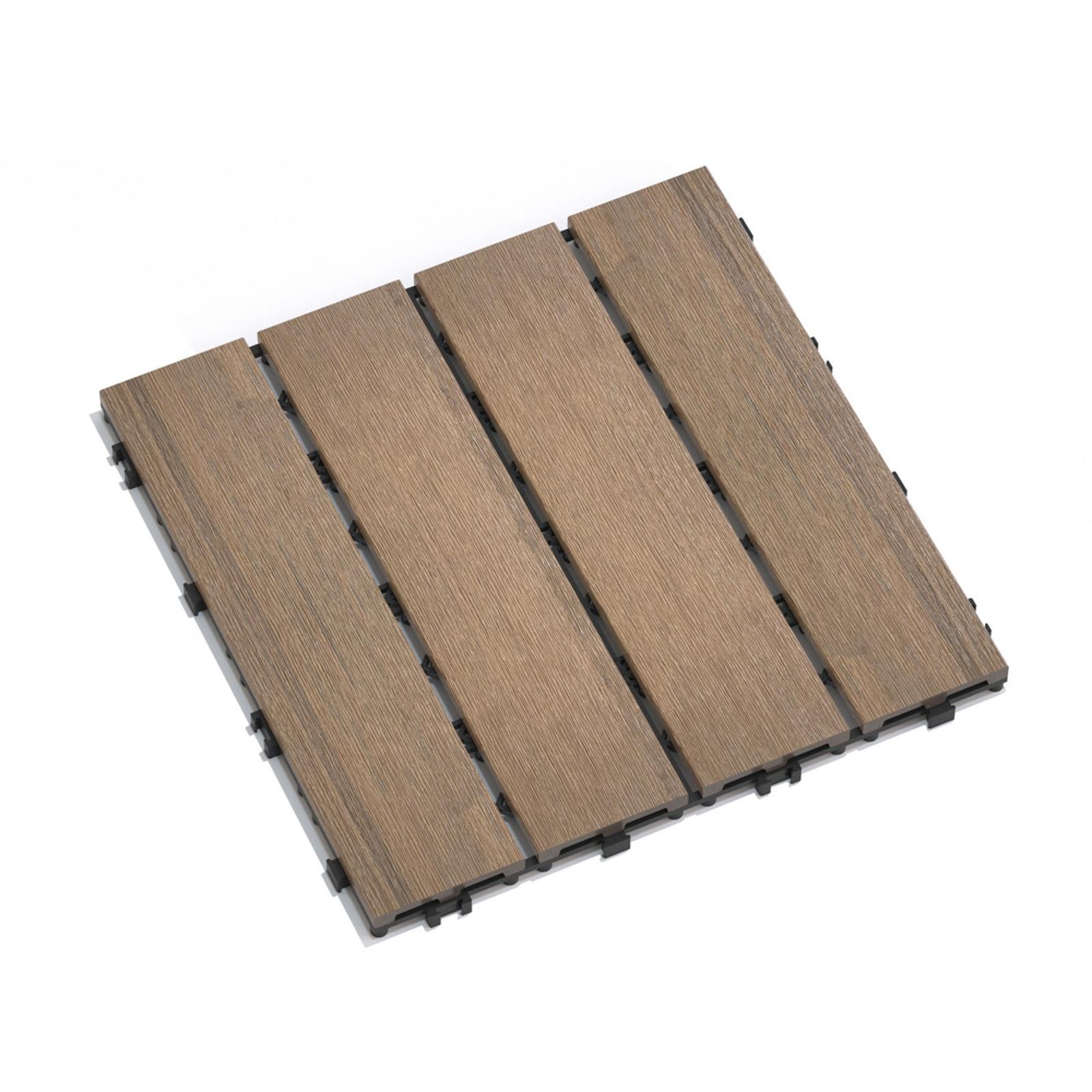 WPC Patio Deck Tiles – Weatherproof Interlocking Floor Tiles for Indoor &