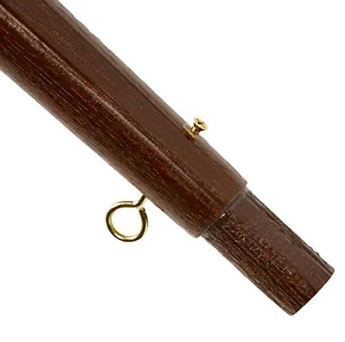 Super Tough 7ft Wood Two Piece Residential Flagpole | Straight Grained Oak