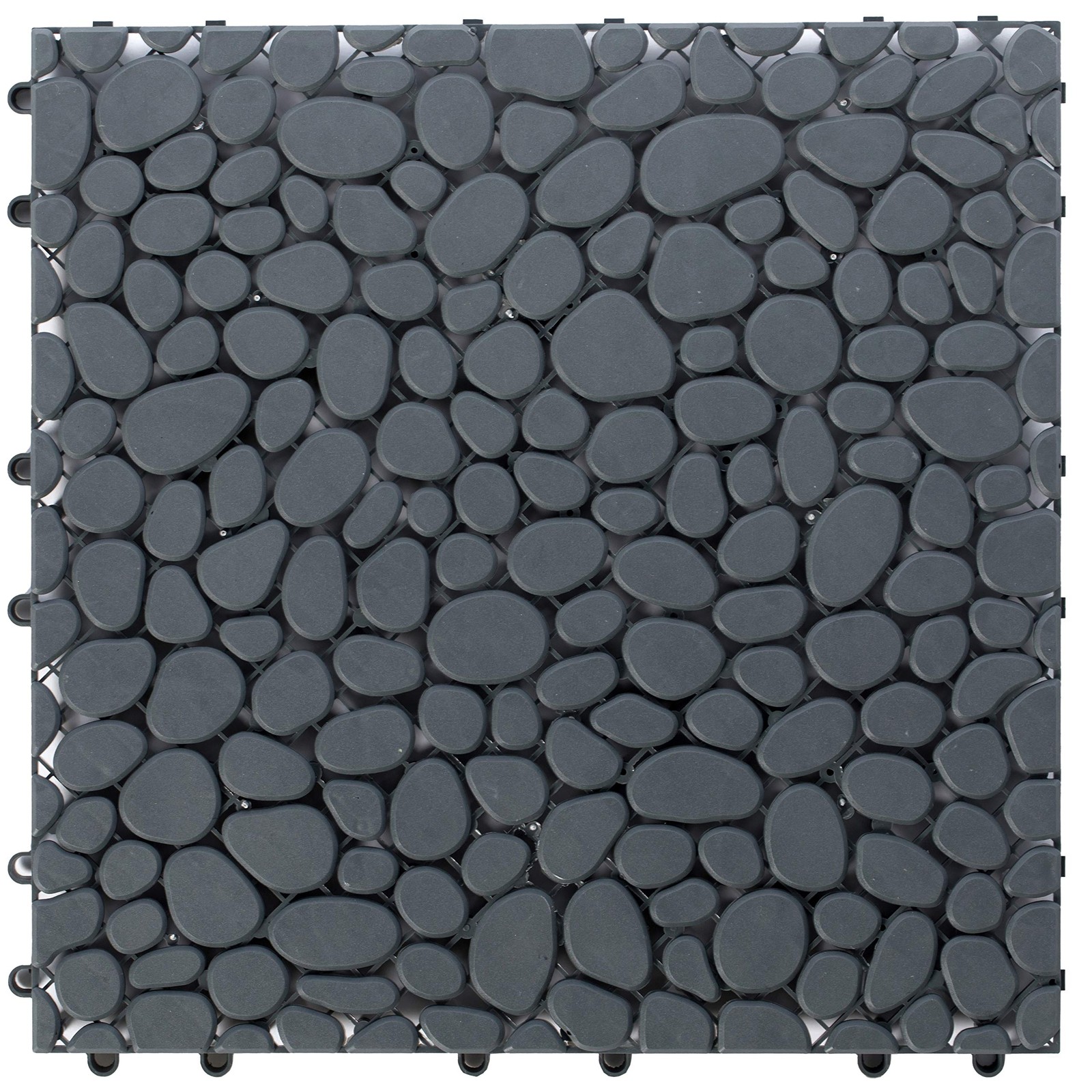 Interlocking Cobbled Stone Look Garden Pathway Tiles, Decorative Floor Grass …