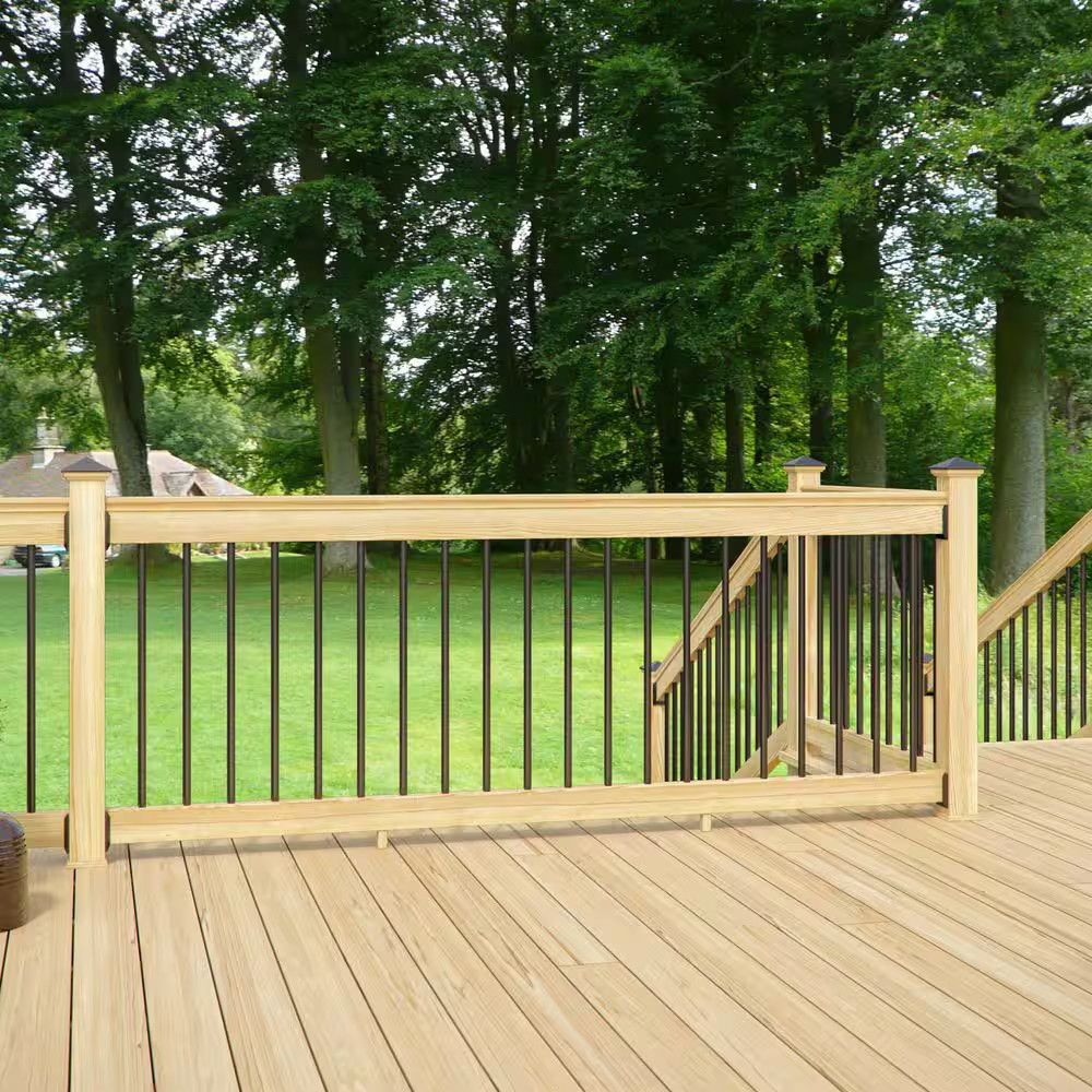 33 In. H X 93 In. W Pressure-Treated Southern Yellow Pine Wood Horizontal Deck R