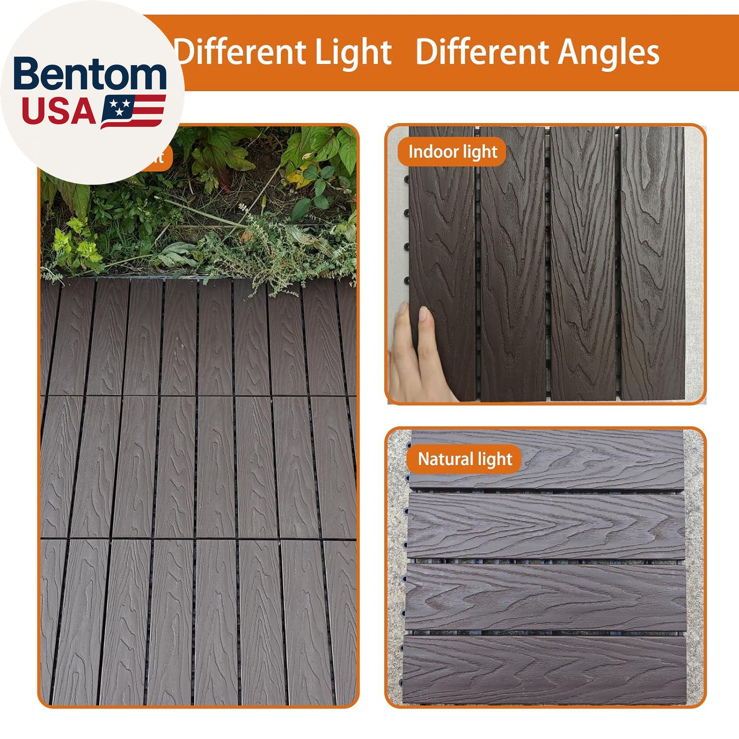 Polymer Composite Interlocking Deck Tiles Outdoor,12X12 Thick Composite Patio Fl