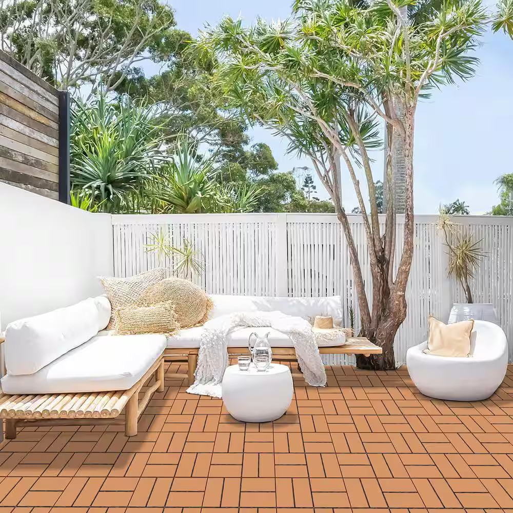 Khaki Plastic [12″X12″] X [0.75In] Deck Tiles, 36 Tiles/Case (36 Sq. Ft.)