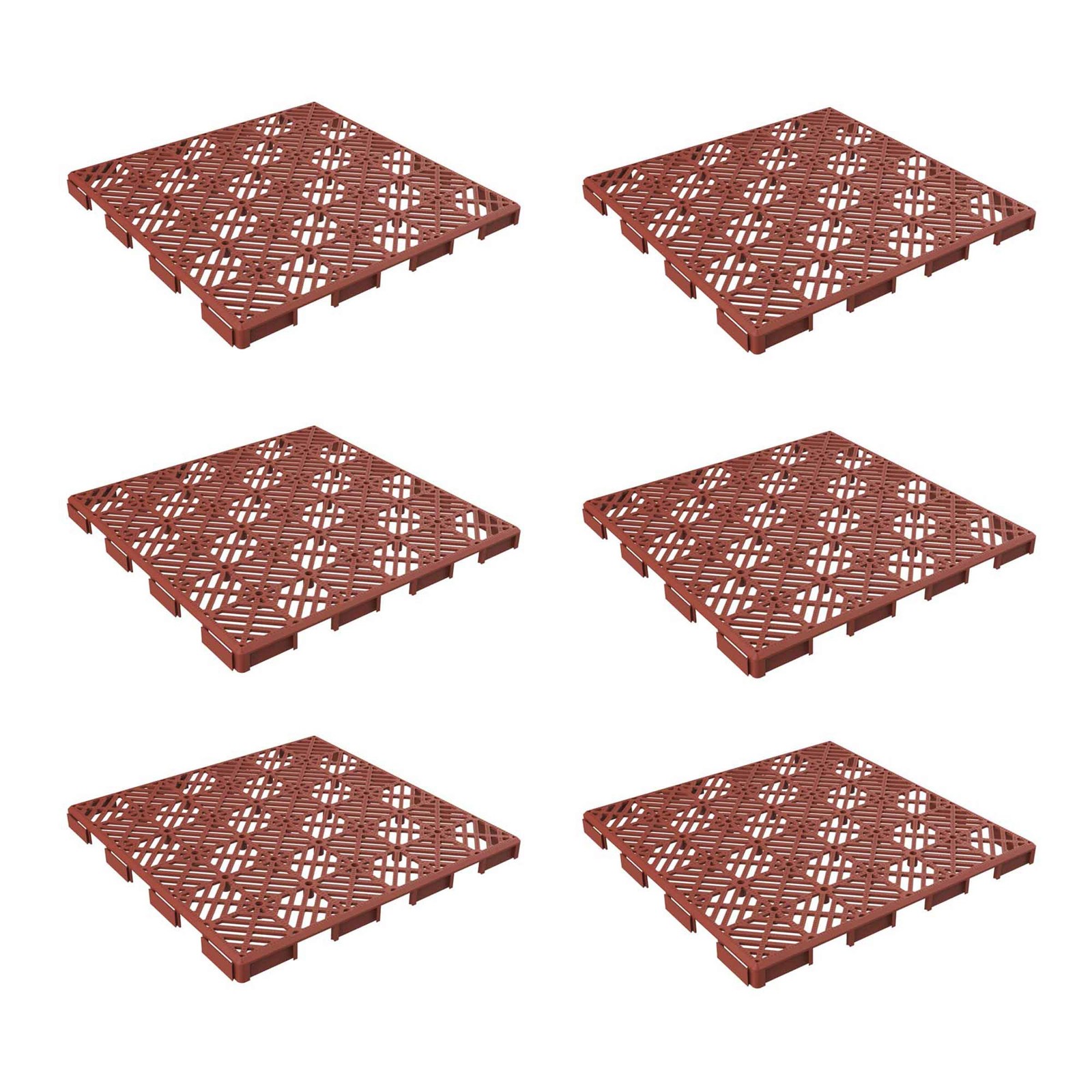 Deck Tiles – 6-Pack Pavers – Polypropylene Interlocking Patio Tiles – Outdoor…