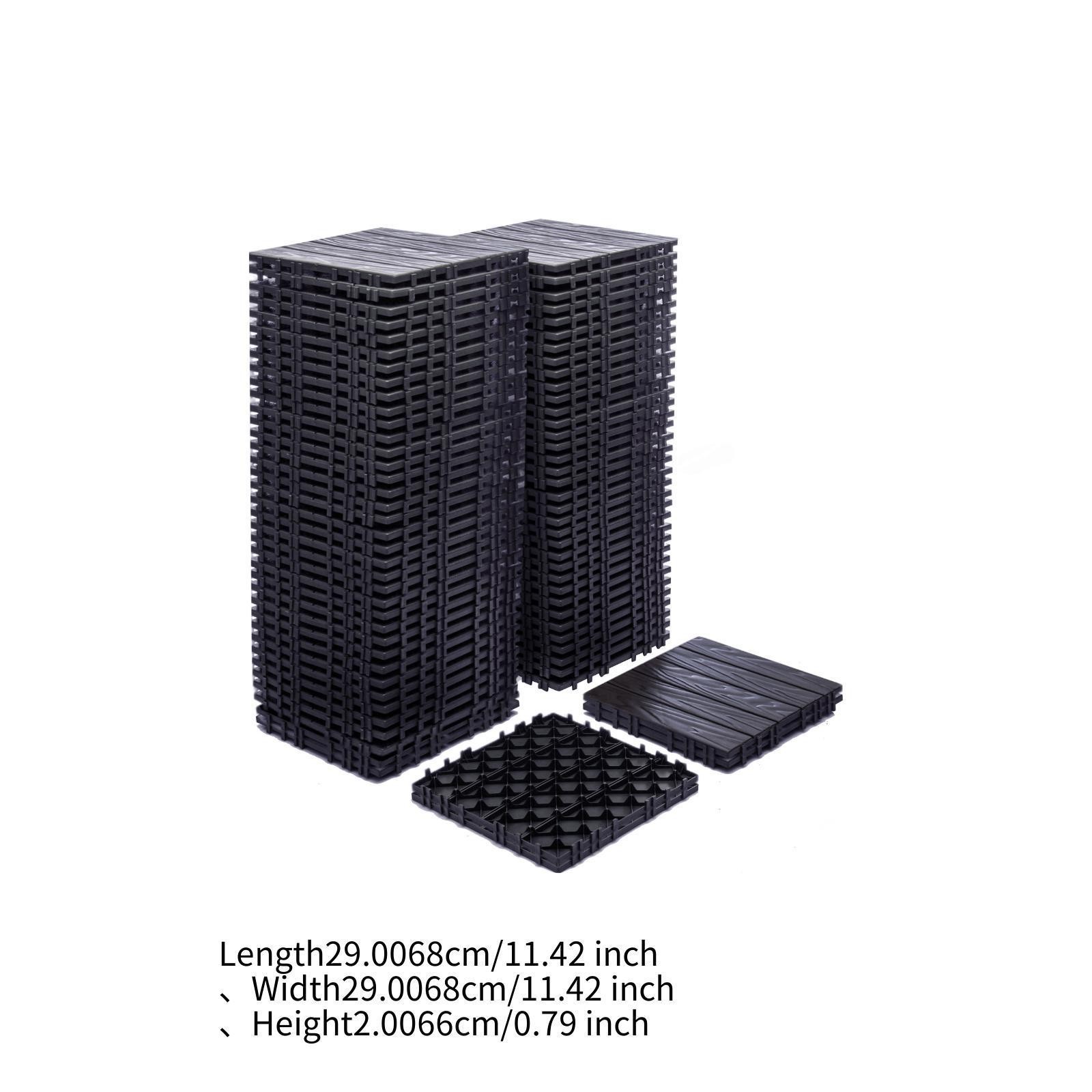68-Pack Plastic Interlocking Deck Tiles 61.60 Sq.Ft Waterproof