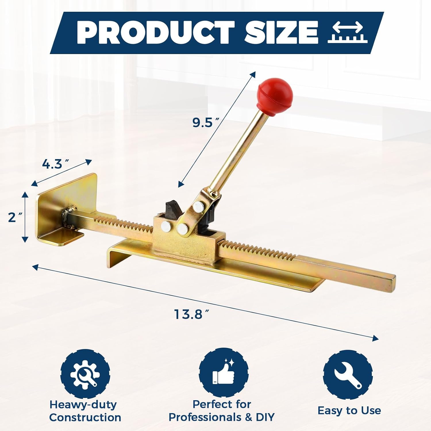 2PCS Hardwood Flooring Jack,Professional Ratcheting Flooring Jack and Positionin