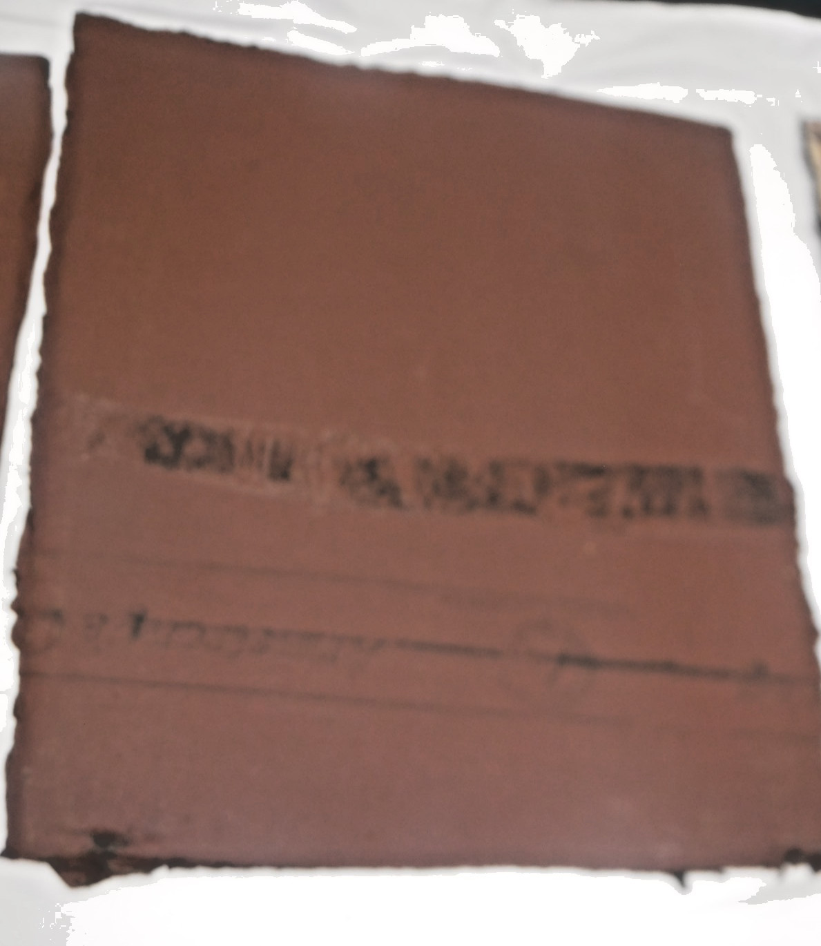 VTG~LINOLEUM FLOORING~MCM~GRAY GRID~PRIMARY~3 SCRAPS~UPCYCLE~ARTS & CRAFTS~LOT 2