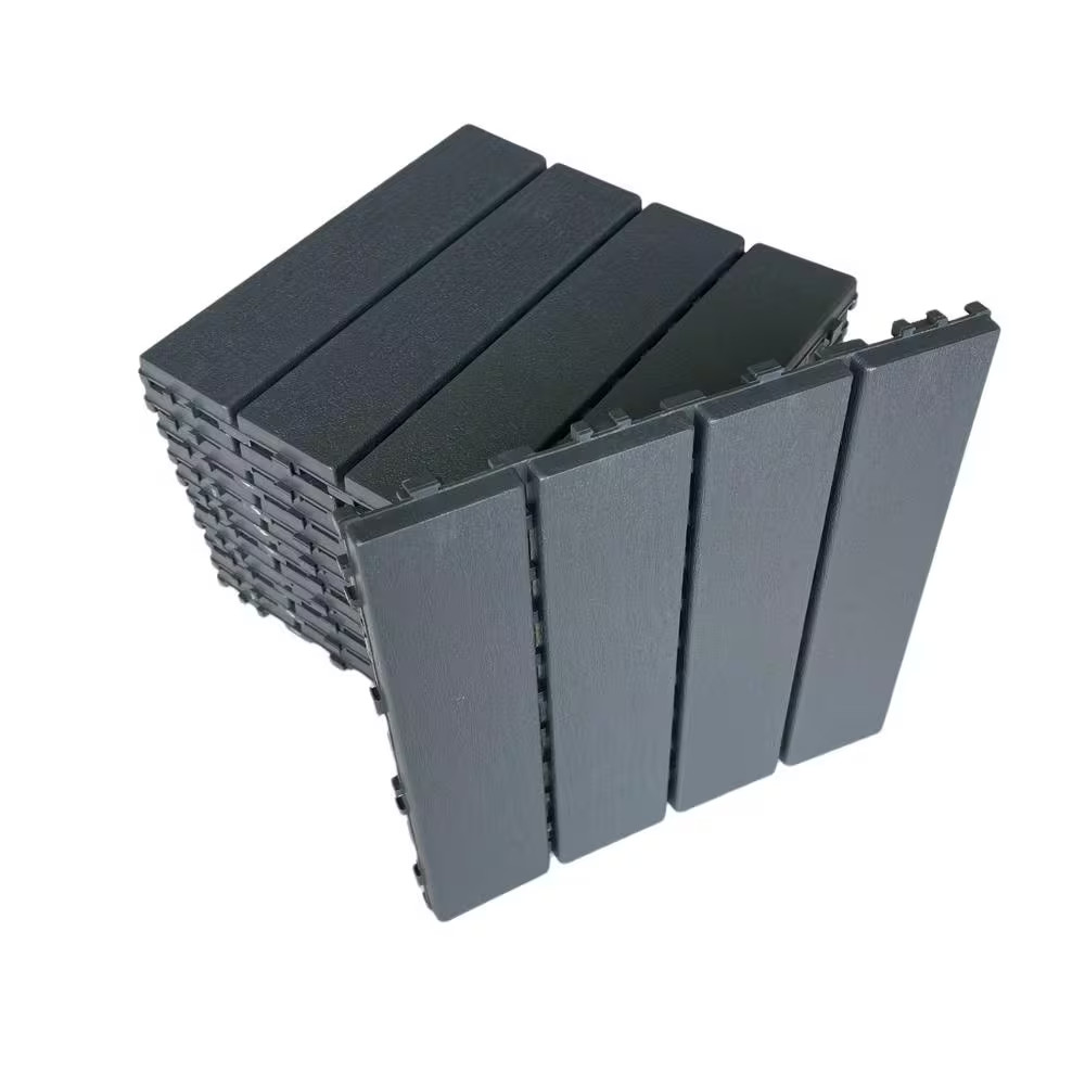 12 In X 12 In. Outdoor Square Plastic Interlocking Flooring Deck Tiles 44-Pieces
