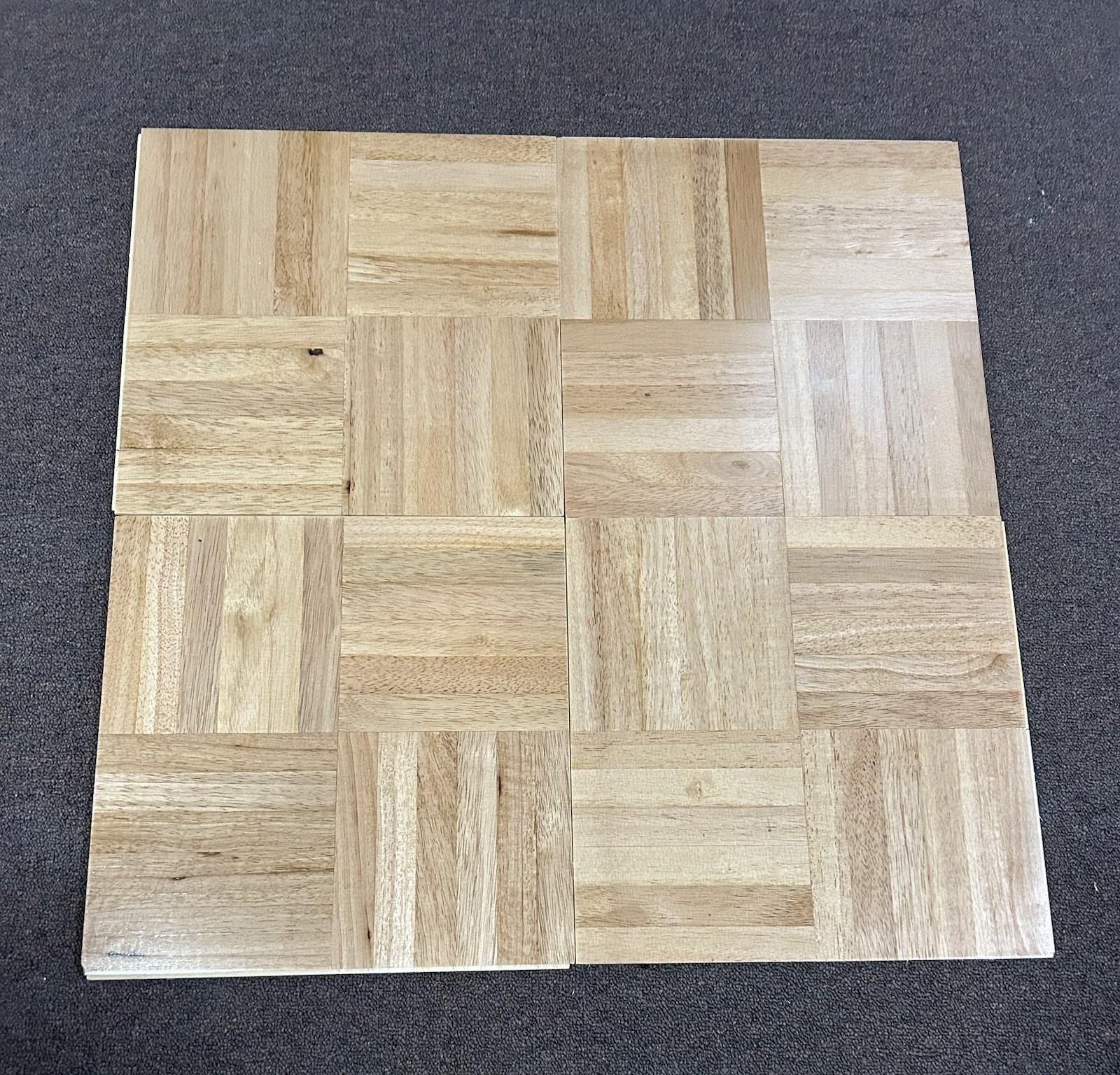 40 SqFt OakTree 12×12 Hevea Parquet Tile Flooring (40 Tiles) CHESTNUT NEW!