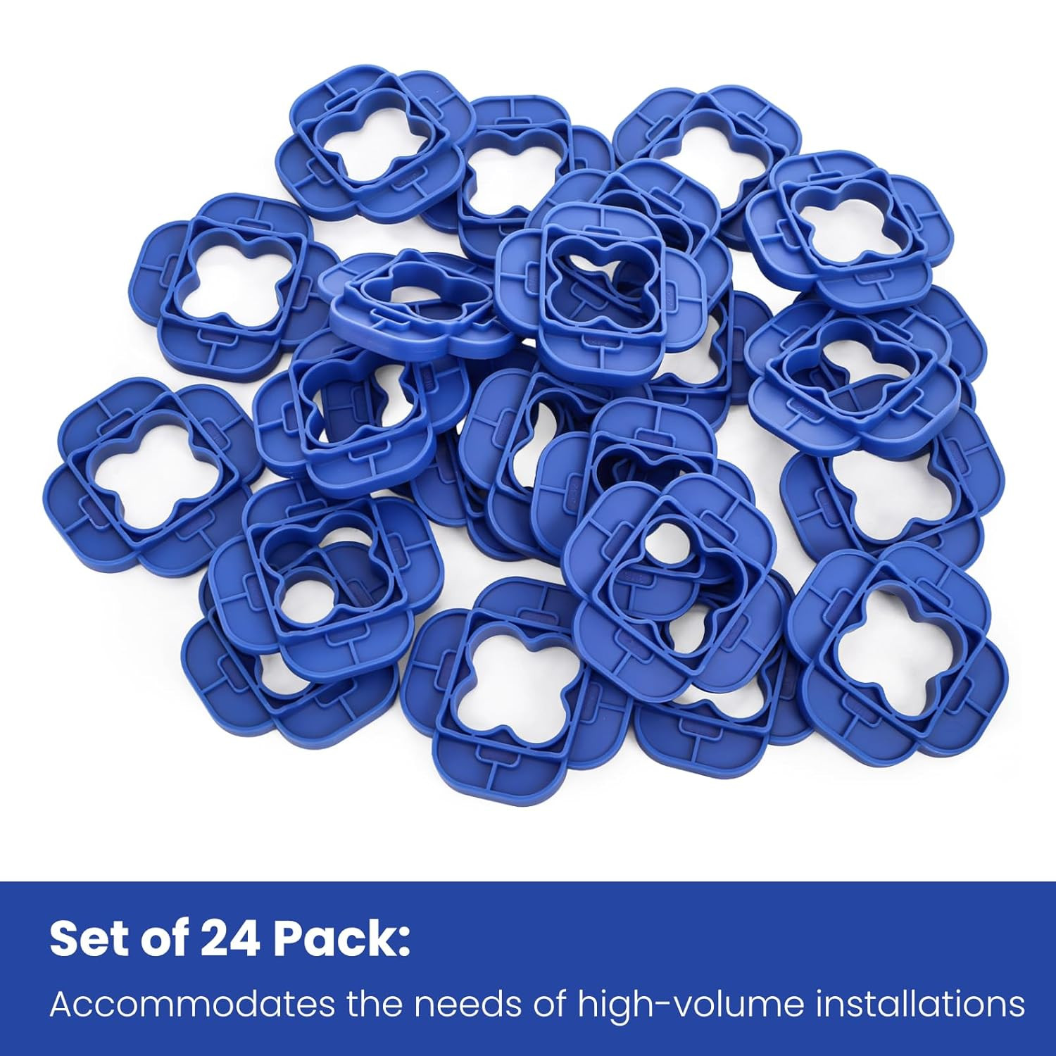 24-Pack 4-in-1 Deck Spacers for Composite, PVC & Hardwood Decking