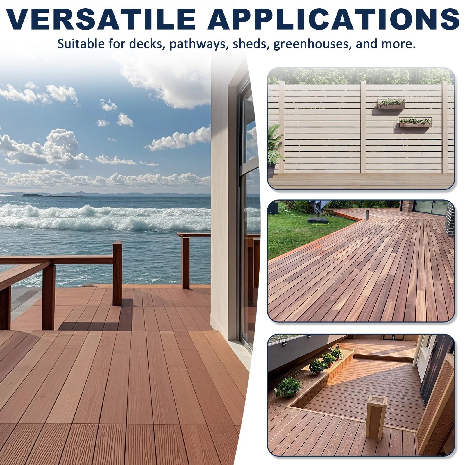 12 Pack Adjustable Deck Support Pedestal, Heavy Duty Deck Foundation Base, He…