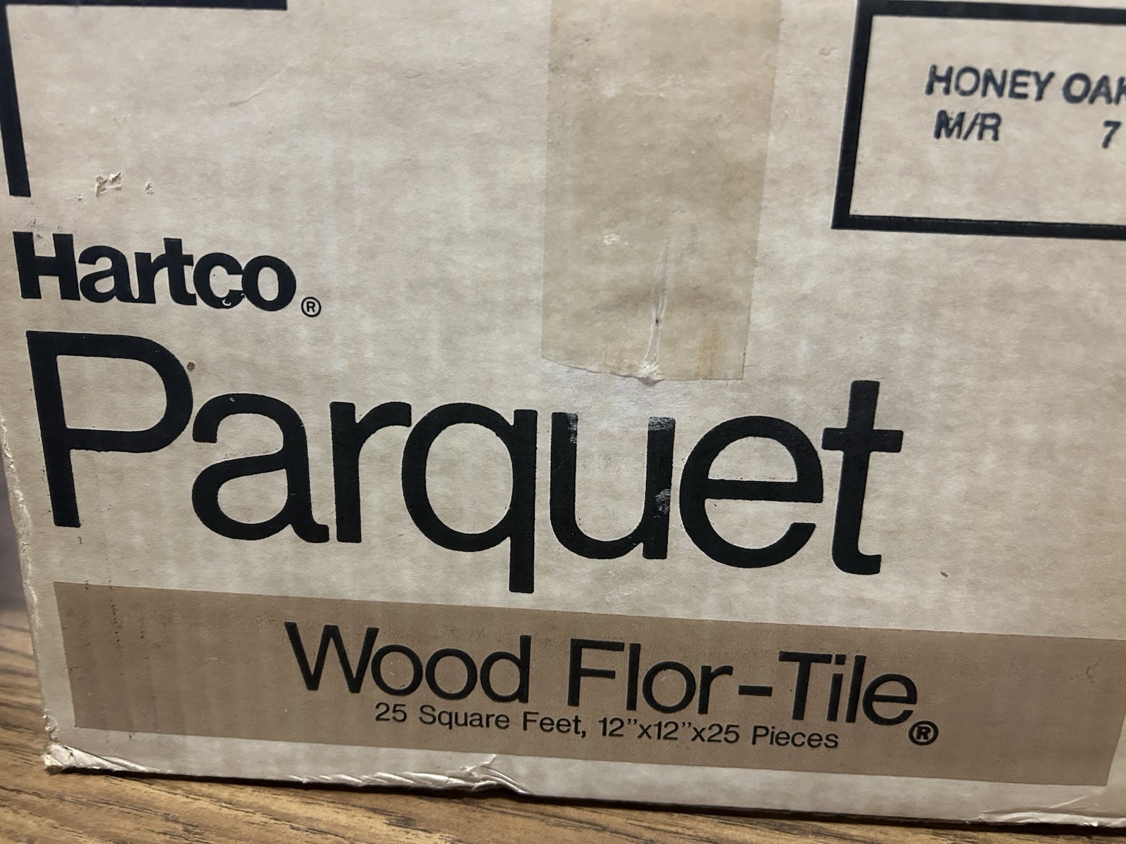 Hartco OAK PARQUET FLOOR: 10 SQ FT 12x12x5/16 HONEY Tiles NEW!
