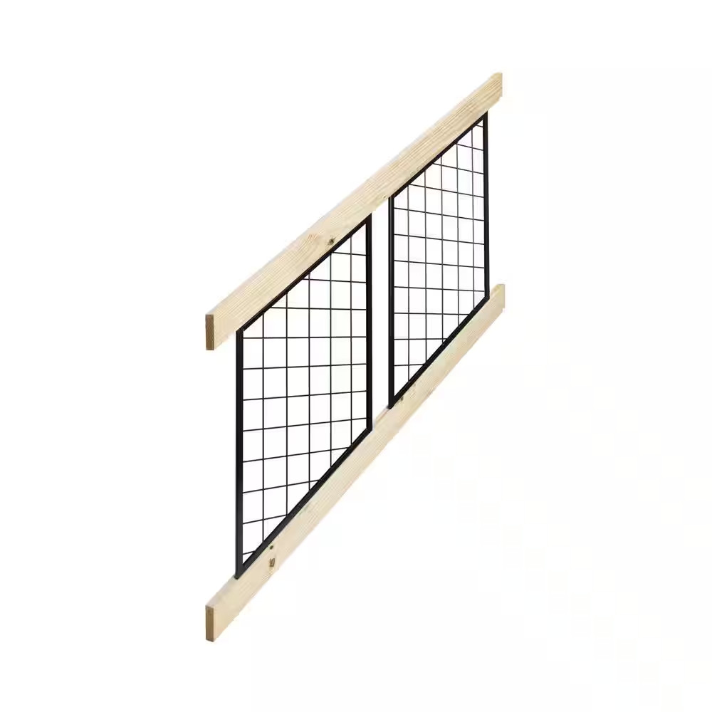 28 In. H X 72 In. W Pressure-Treated Southern Yellow Pine Wood Deck Stair Railin