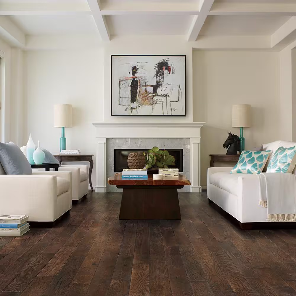 Pacific Grove French Oak 3/4 In. T X 5 In. W Wire Brushed Solid Hardwood Floorin